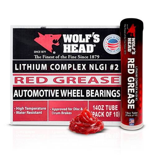 wolf s grease 2 836 88301 91 premium tacky red grease for long lasting high temp protection heavy duty wheel bearing chassis use 14 pack of 10