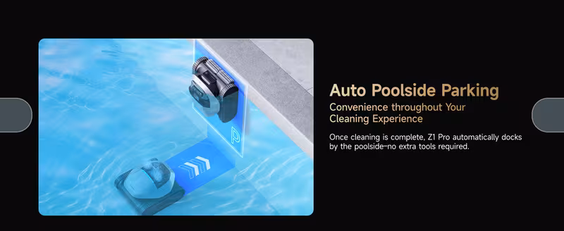 z1 pro cordless robotic pool cleaner lifi remote control 8000 gph suction horizontal cleaning auto retrieval automatic pool vacuum for above in ground pools version Product details 4