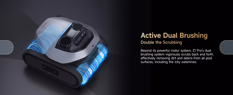 z1 pro cordless robotic pool cleaner lifi remote control 8000 gph suction horizontal cleaning auto retrieval automatic pool vacuum for above in ground pools version Product details 12