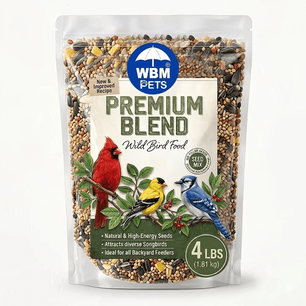 TEMU Wild Bird Seed Blend 4 Lbs | Suitable For Outdoor Feeders With Nuts & Wild Bird Seeds & Attracts Of Birds (, Chickadees, ), All Season
