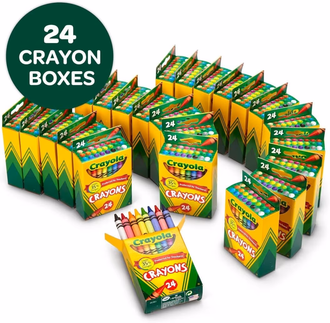 crayons 24 count pack of 24 coloring supplies for kids classroom must haves for teachers Product details 0