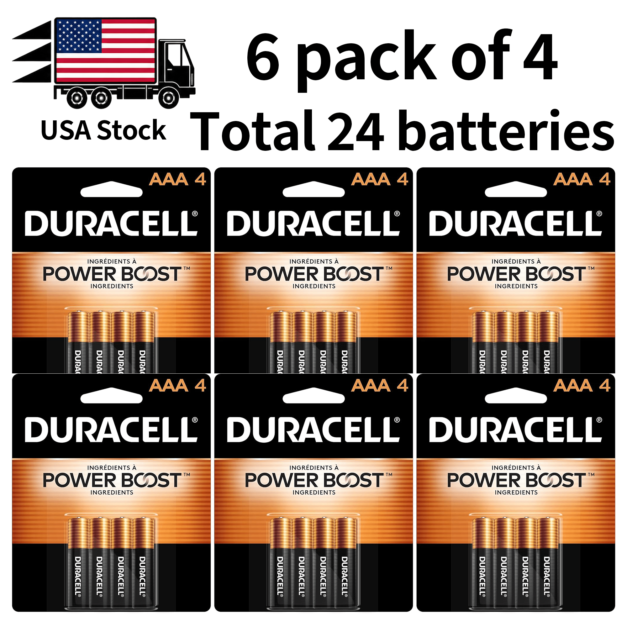 TEMU 24 Count (6 Pack Of 4）duracell Aaa Batteries, Reliable Power For Gaming, Streaming And Remote Work Devices