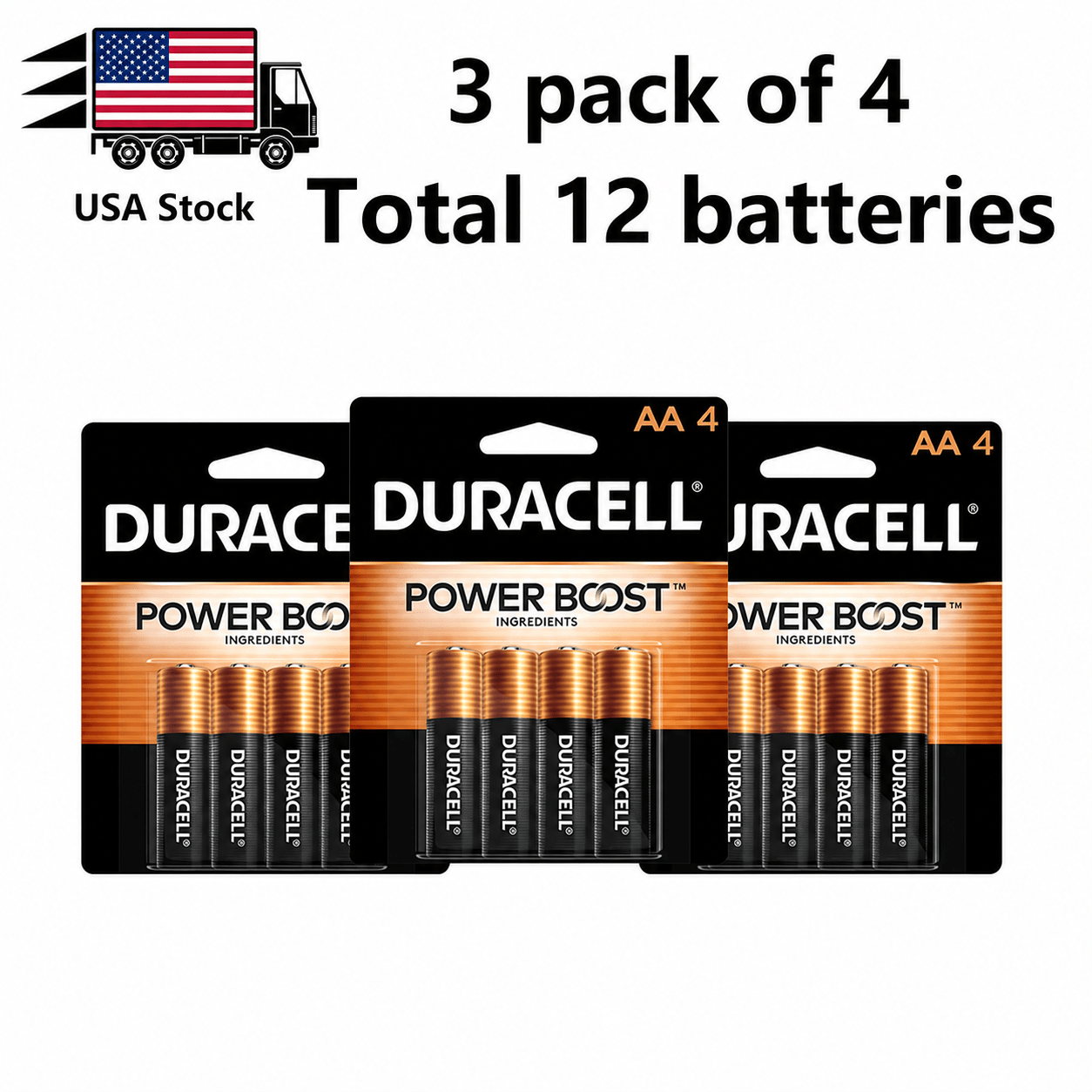 TEMU 20 Count (5 Pack Of 4) /12 Count (3 Pack Of 4) Duracell Aa Batteries – Leak Resistant For Long- Storage