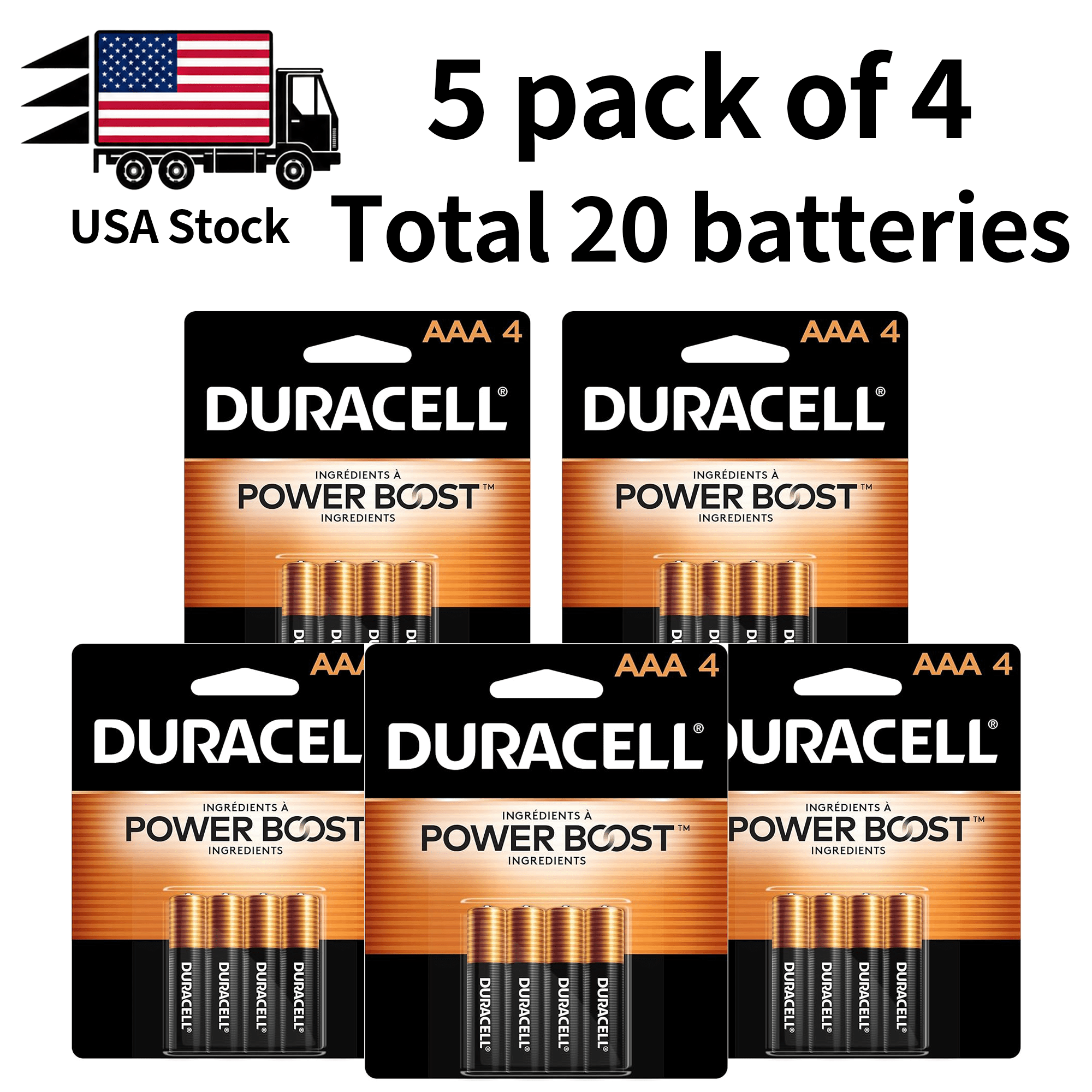 TEMU 20 Count (5 Pack Of 4) /12 Count (3 Pack Of 4) Duracell Aaa – Ideal For Clocks, Flashlights & Kitchen Gadgets​