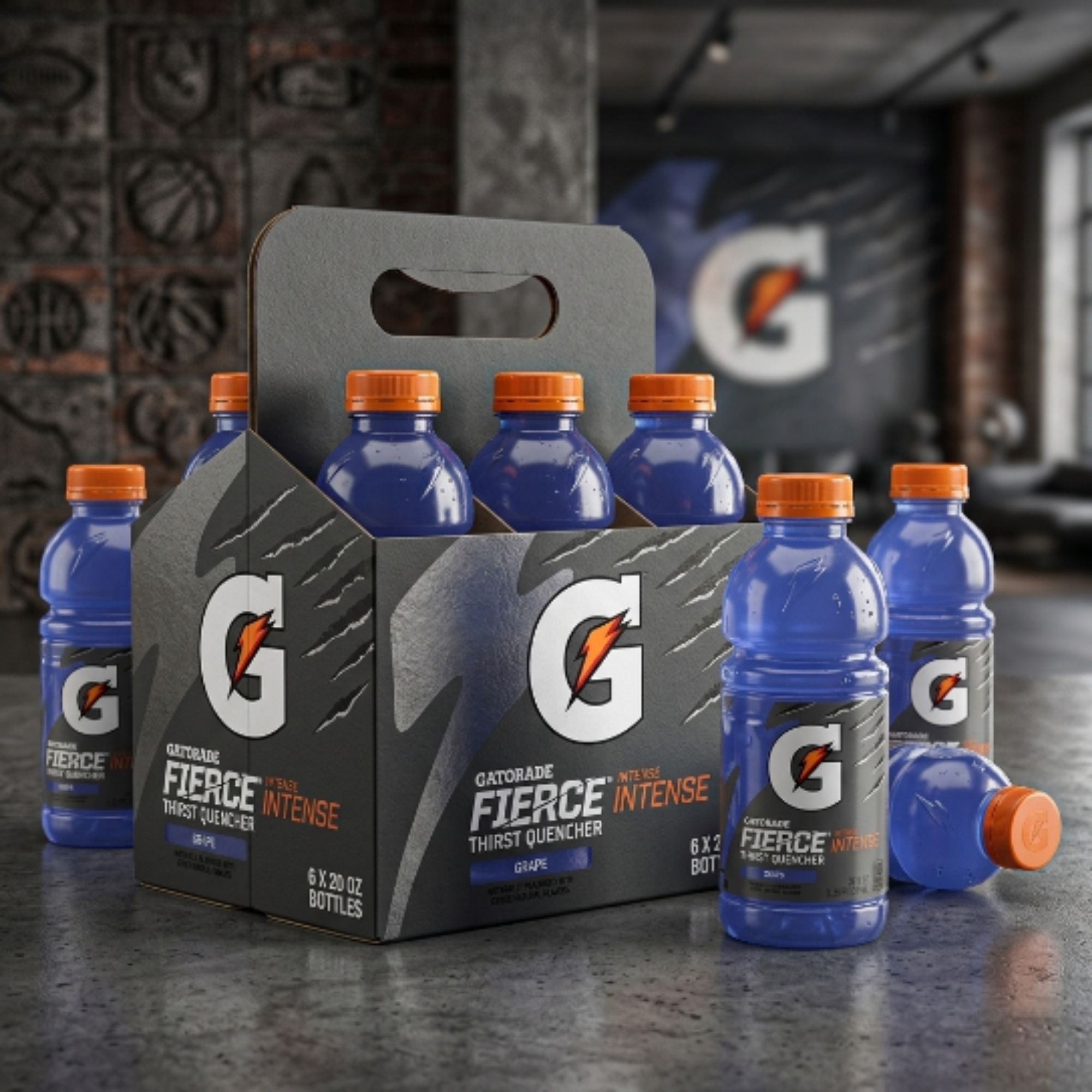 Gatorade Fierce Thirst Quencher Grape Sports Drink, 20 fl oz, 6 Count