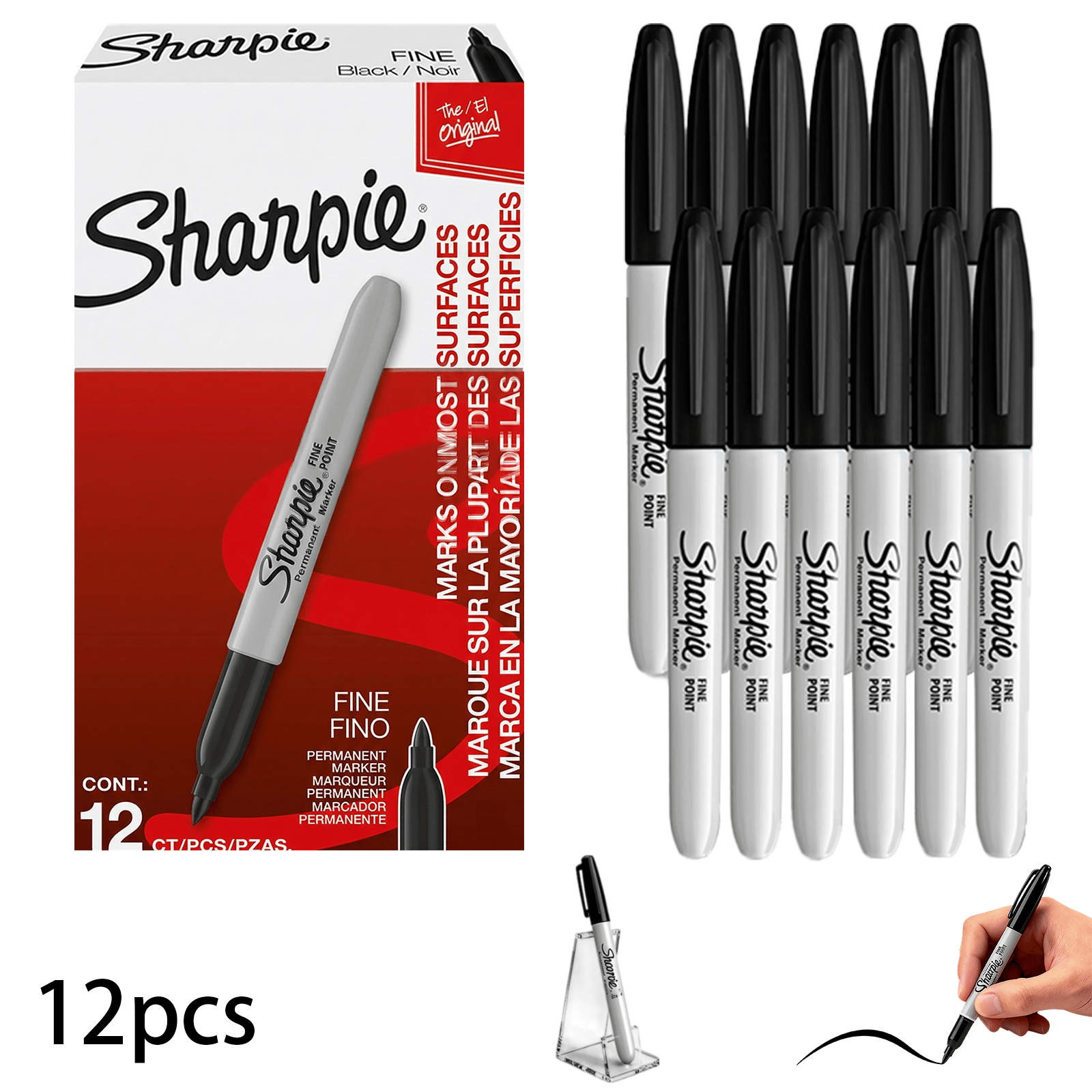 black markers sold on Temu United States
