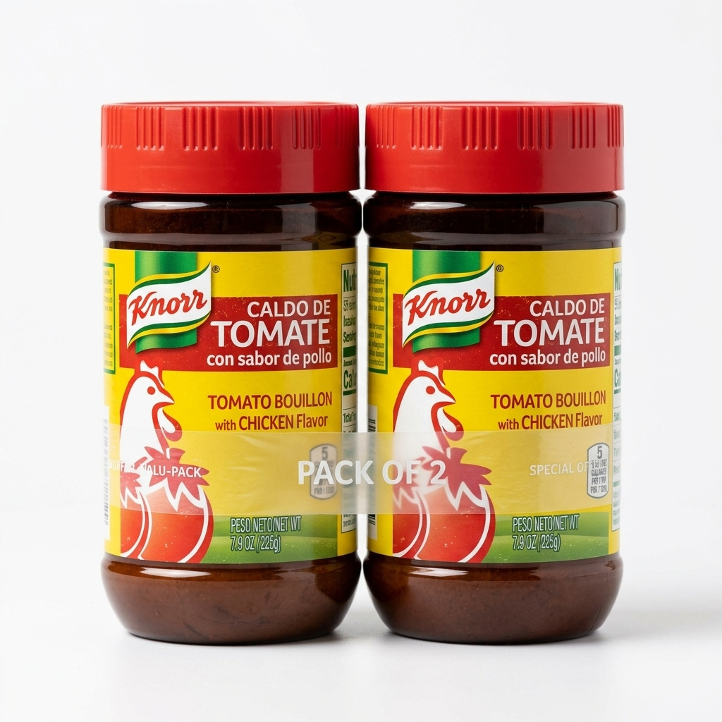 Knorr Tomato & Chicken Flavor Cooking Paste, Shelf-Stable Bouillon Base, Twin Pack, 7.9 Oz Convenient Jars for Soups, Stews & Sauces