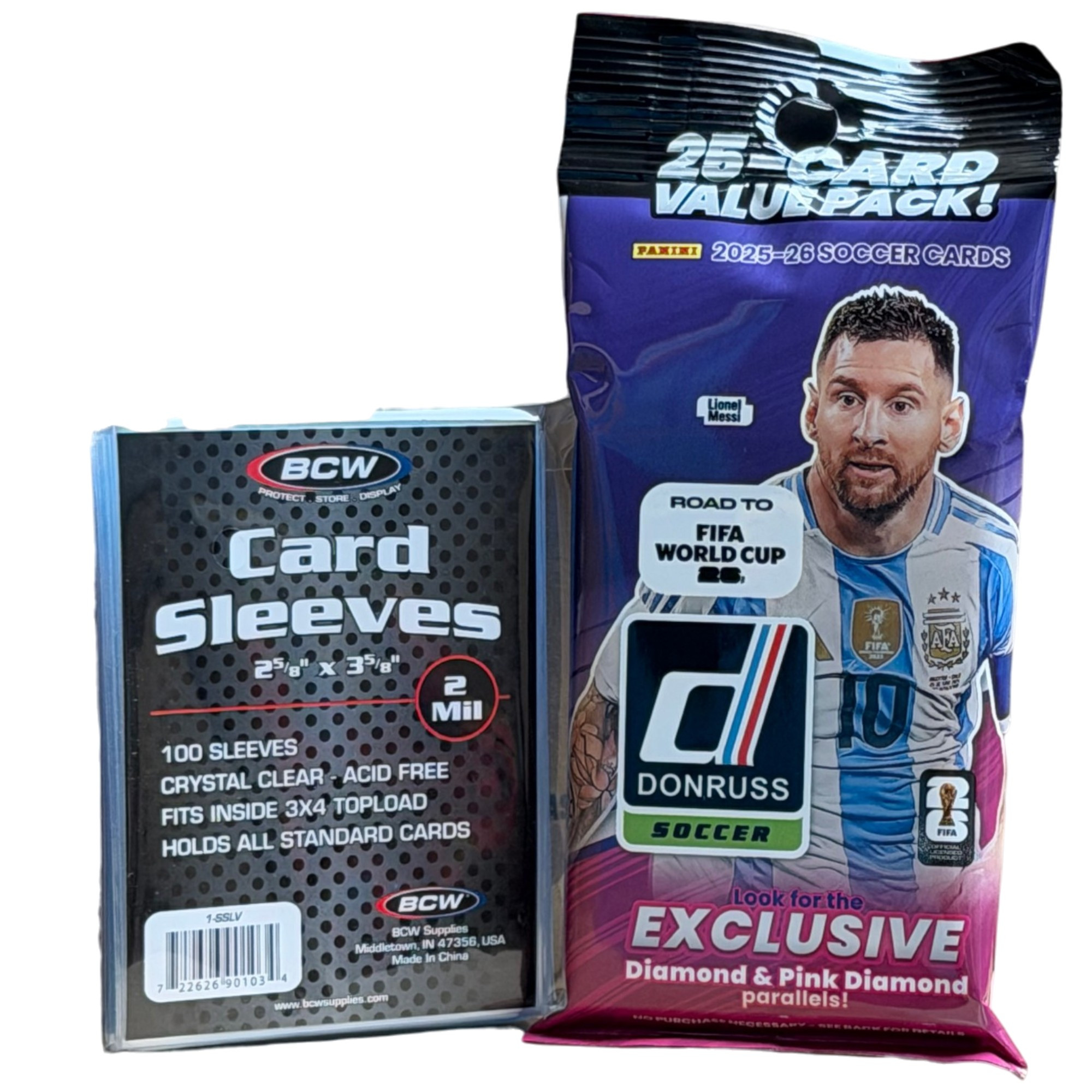 TEMU 2025/26 Panini World Cup Soccer Fat Pack – 25 Cards + Card Sleeves – Factory Sealed