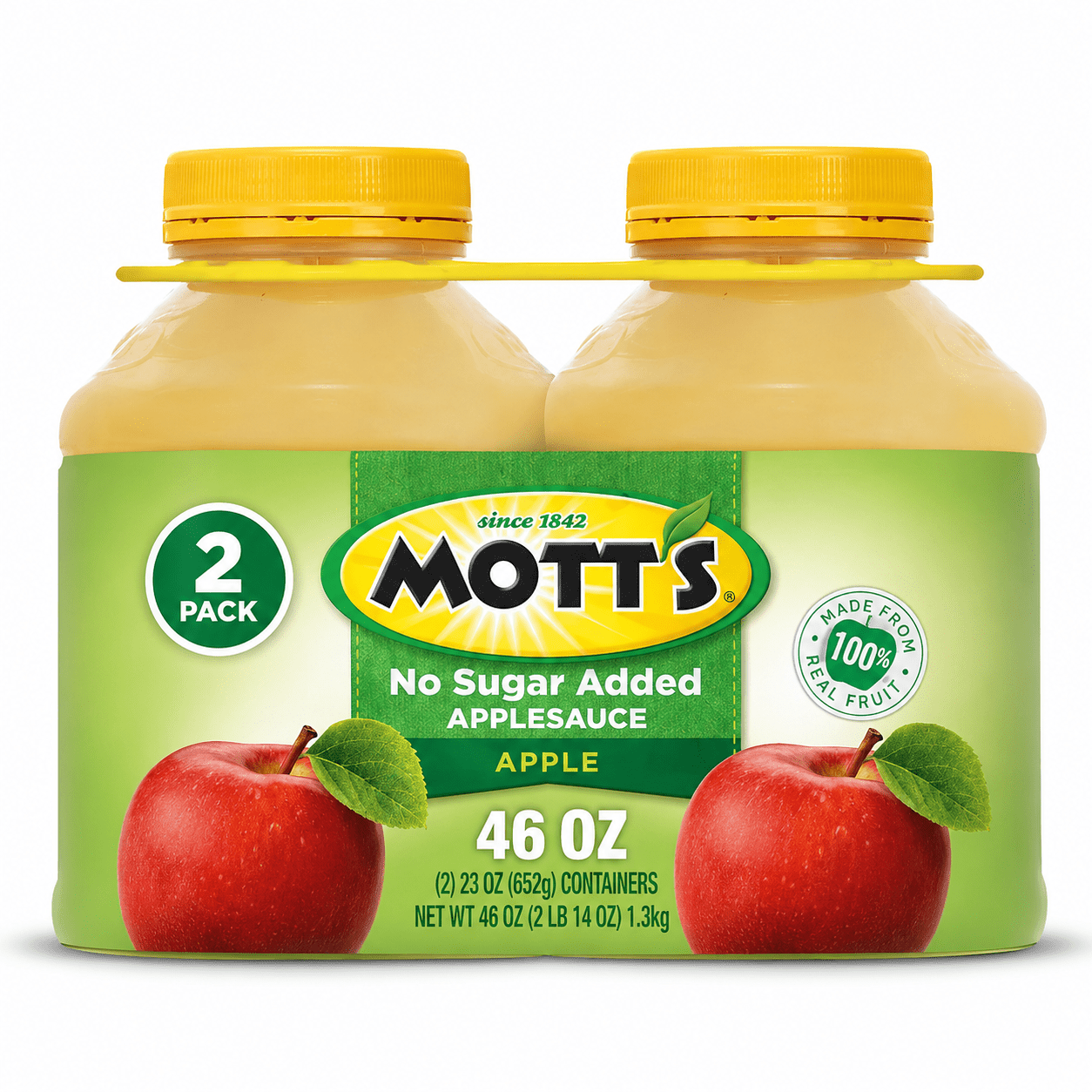 TEMU No Sugar Added Applesauce, 46 Oz. Jars, 2 Count Pack, Unsweetened Sauce For Cooking, Baking, Snacking, And Everyday Use