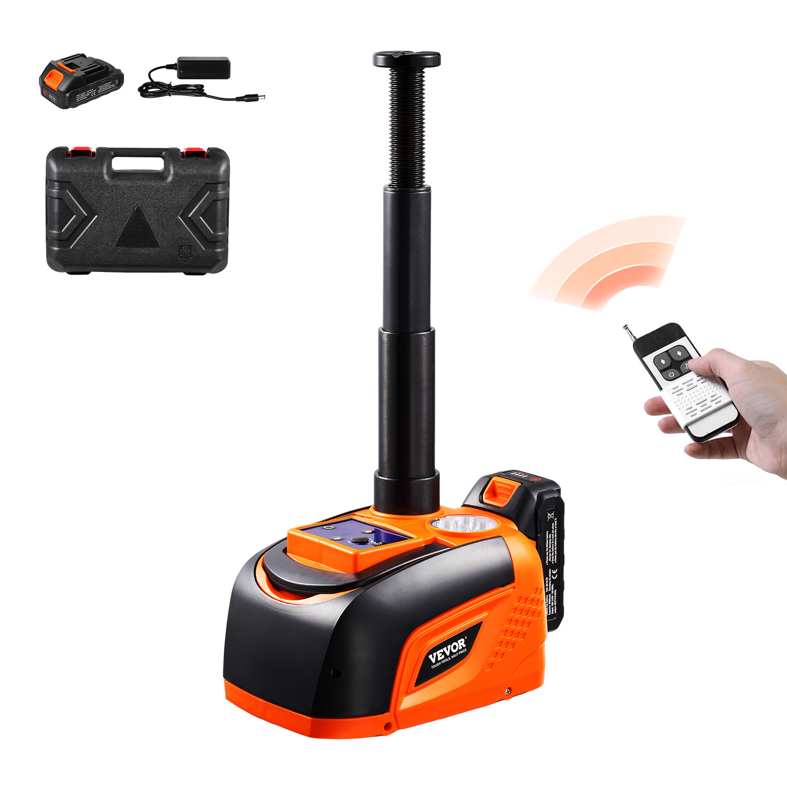 TEMU Vevor Electric Car Jack, 5 /11000 Lbs, Adjustable Electric Scissor Jack With Capacity, Tire Change Replacement With Led Light, Portable Jack Kit