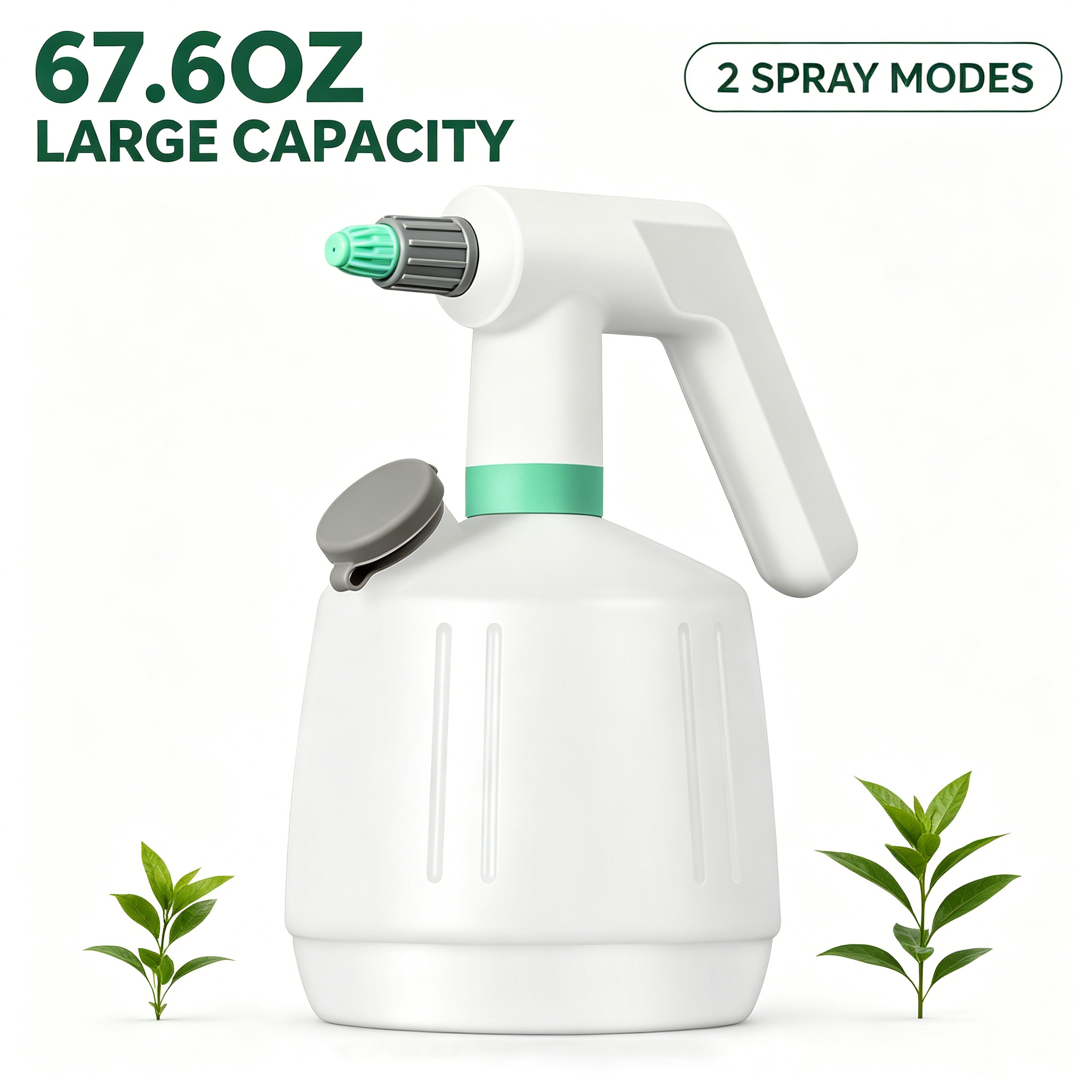 TEMU Handheld Pump Sprayer 67.6oz, Dual Spray Mode Large Capacity Water Bottle For Garden Plant Watering, Household Cleaning, Pet Care, Portable