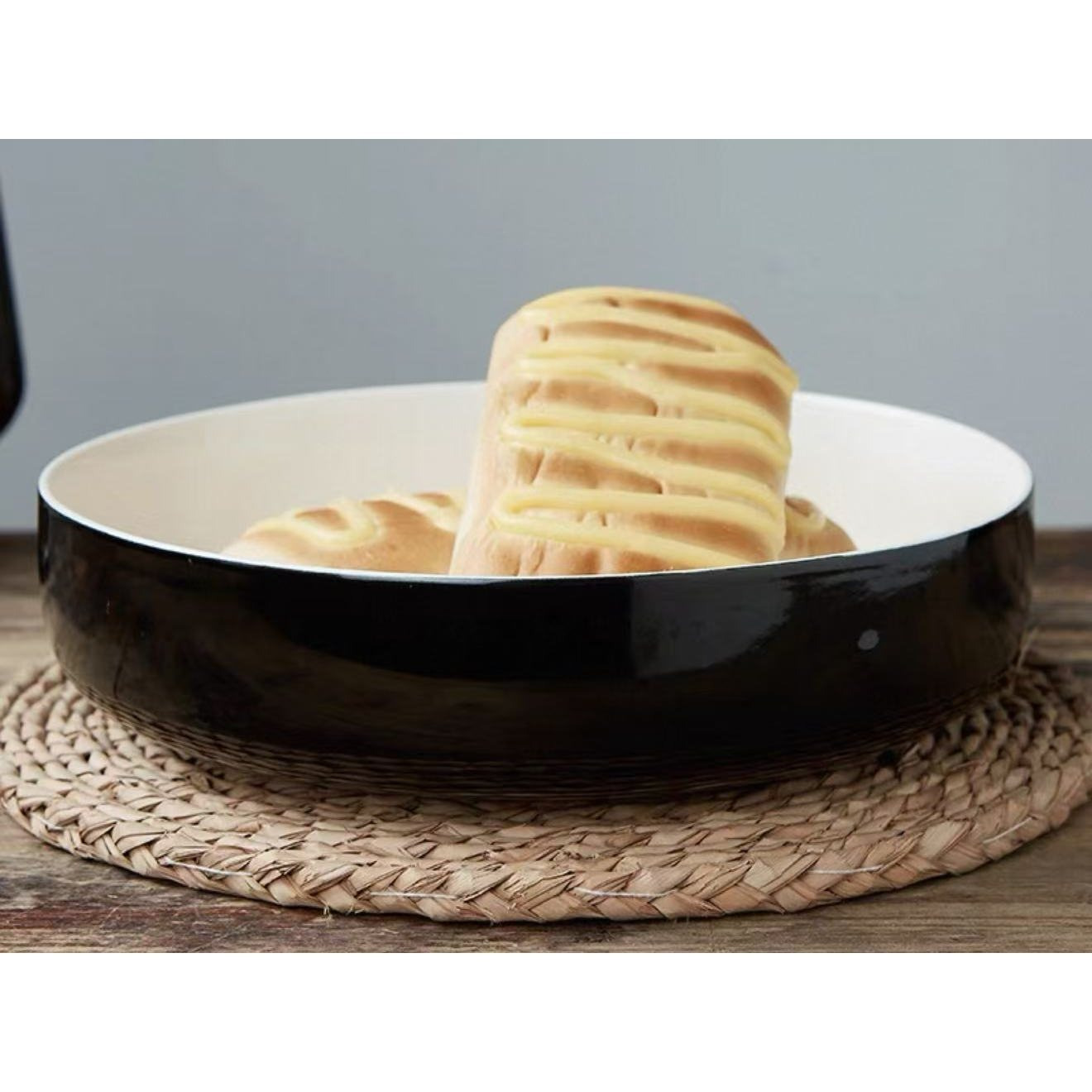TEMU 8 Inch Elegant Japanese-inspired Ceramic Dinner Plate - Oval, Nordic Serving Tray For Steak & Western Cuisine