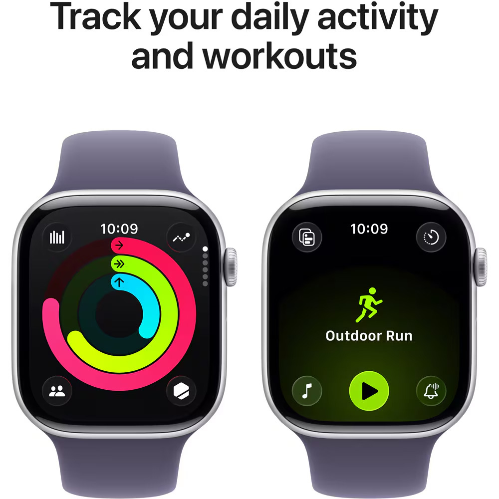 watch series 11 46mm gps cellular aluminum silver with medium large purple sport band original box accessories premium Product details 2