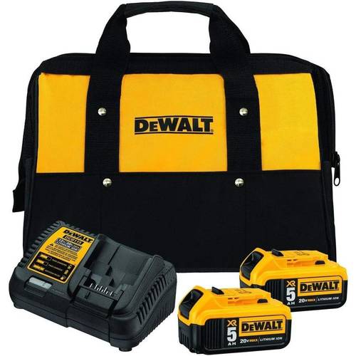 dewalt 20 battery charging kit charger and 2 batteries 5ah small storage 2