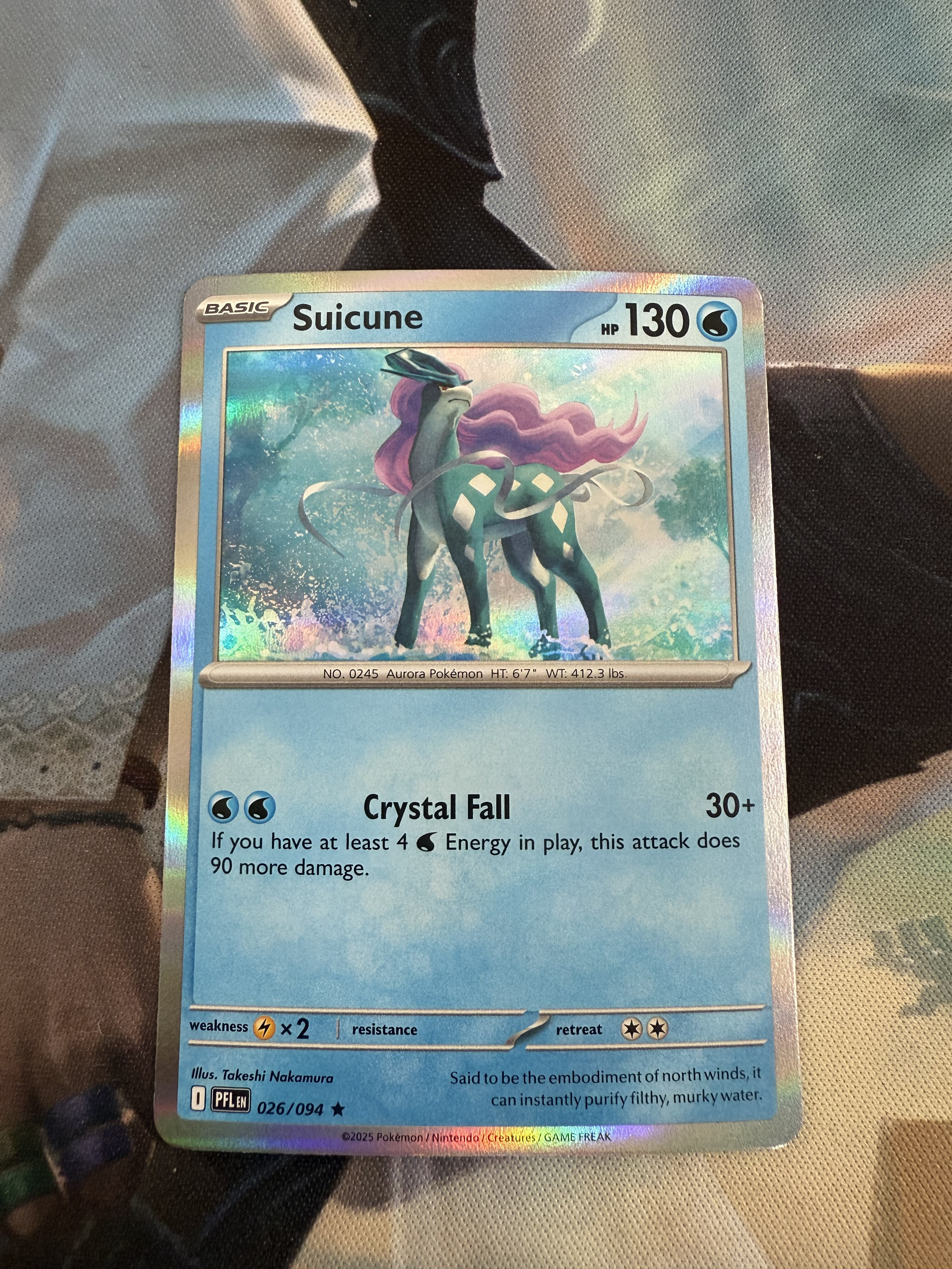 Pokemon Suicune Holo Rare 100% Authentic