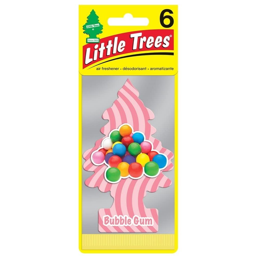TEMU Paper Hanging Air Freshener – Bubble Gum Scent Odor Freshener For Car & Small Spaces, 6 Pack