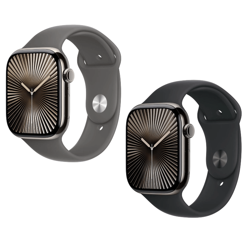 watch series 10 titanium pair 46mm natural stone grey band 42mm slate   cellular Product details 0