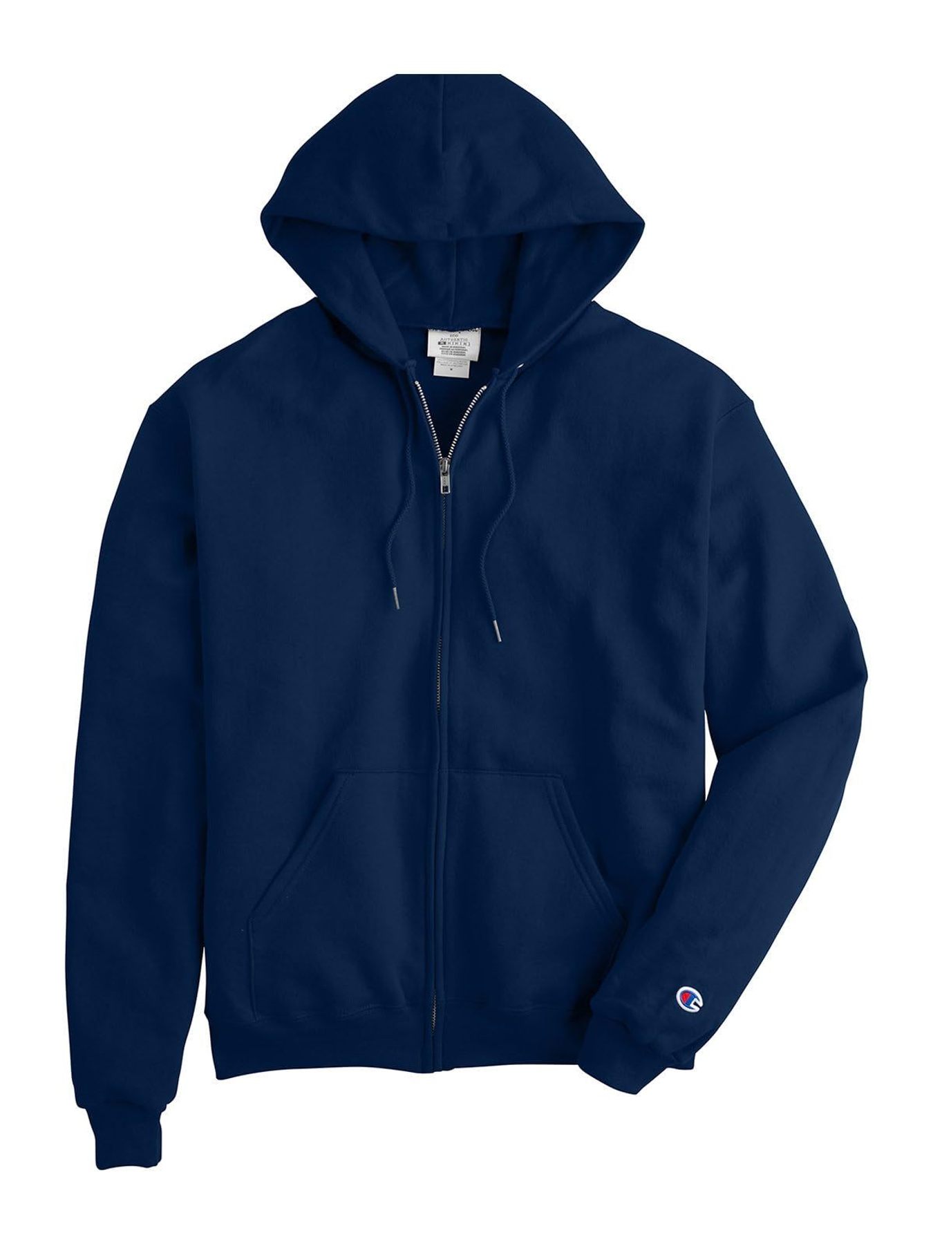     full zip hooded sweatshirt     blue