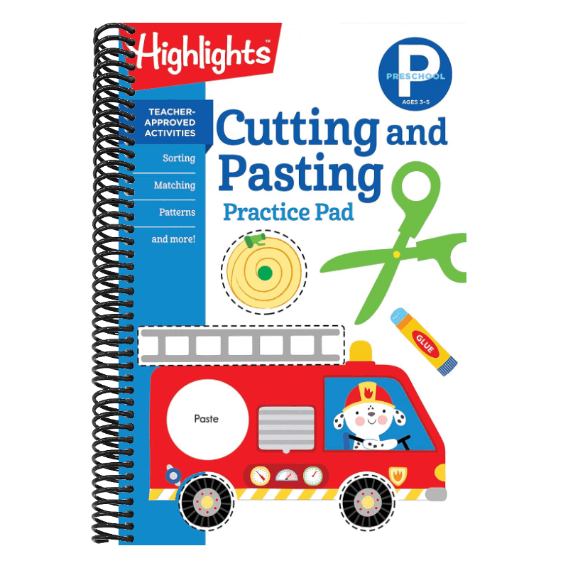 Preschool Cutting And Pasting: Scissor Skills Activity Book For Preschoolers To Practice Cutting Paper, Sort, Match, Find Patterns And More (spiral-bound)