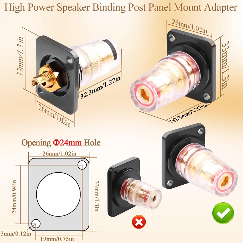 thumbnail image 2 of 20-Pack 3.5mm Female Stereo Jack Connectors – Panel Mount, 1/8 Inch 2 of 3