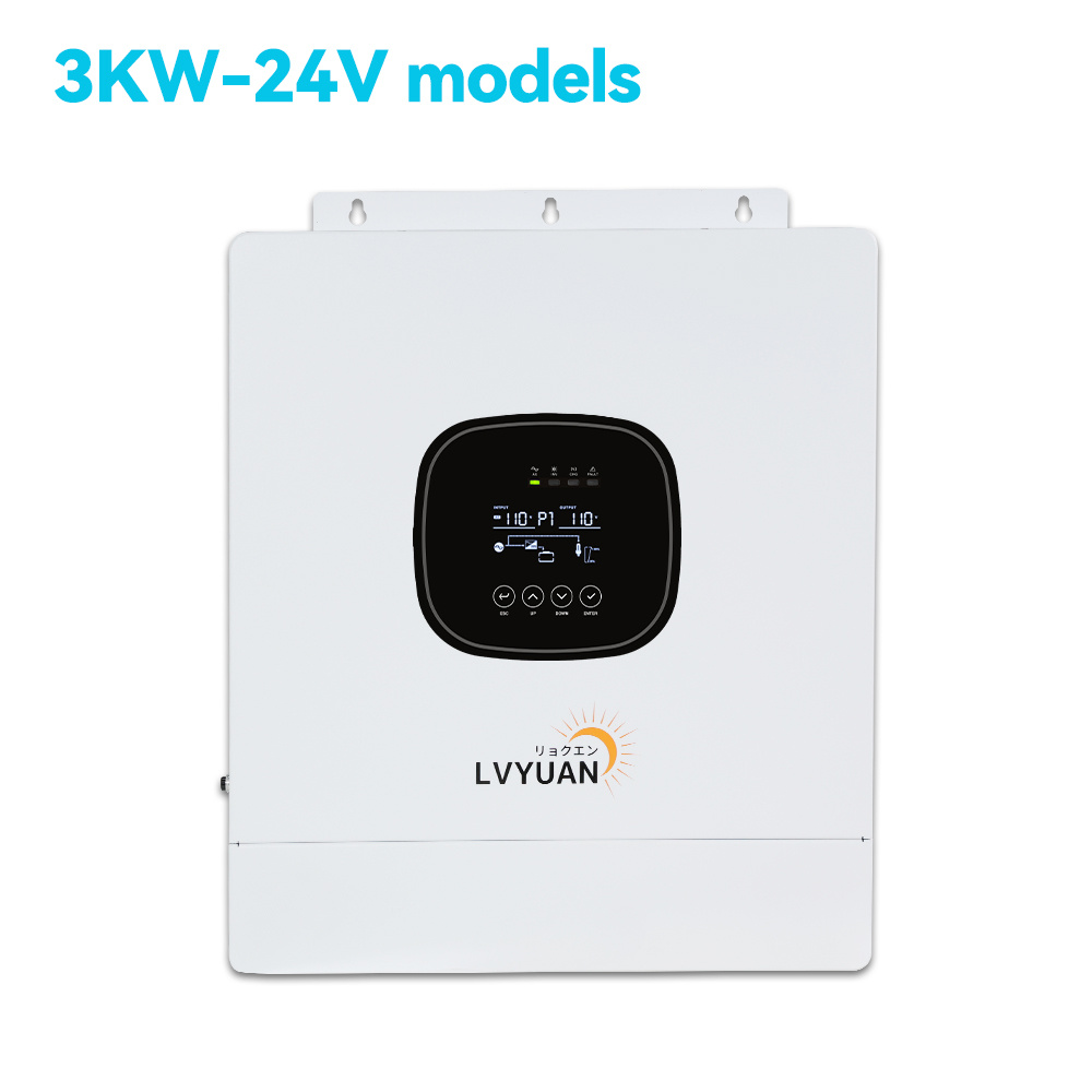   3000w 6000w     inverter pure sine wave 24v battery 100a mppt solar   pv 4000w 120 450vdc pv input 100 120v ac input ups function compatible with lead acid lithium batteries for off grid solar system