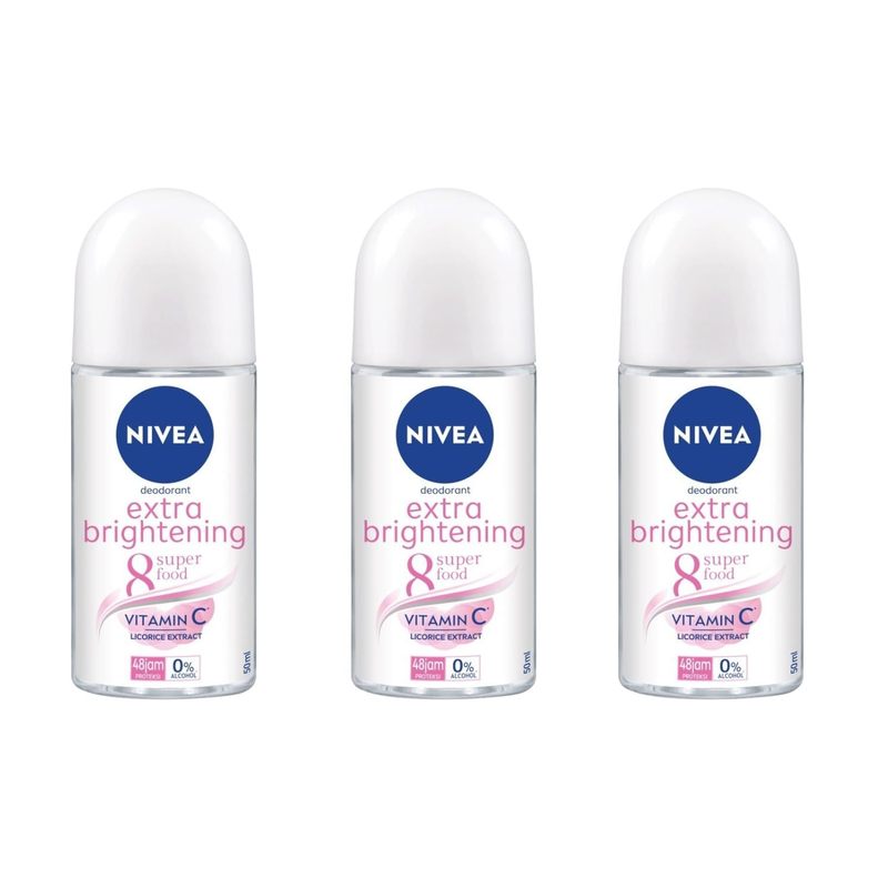 TEMU Nivea Extra Brightening Flavor Deodorant Alcoholfree 50ml 169oz Pack Of 3