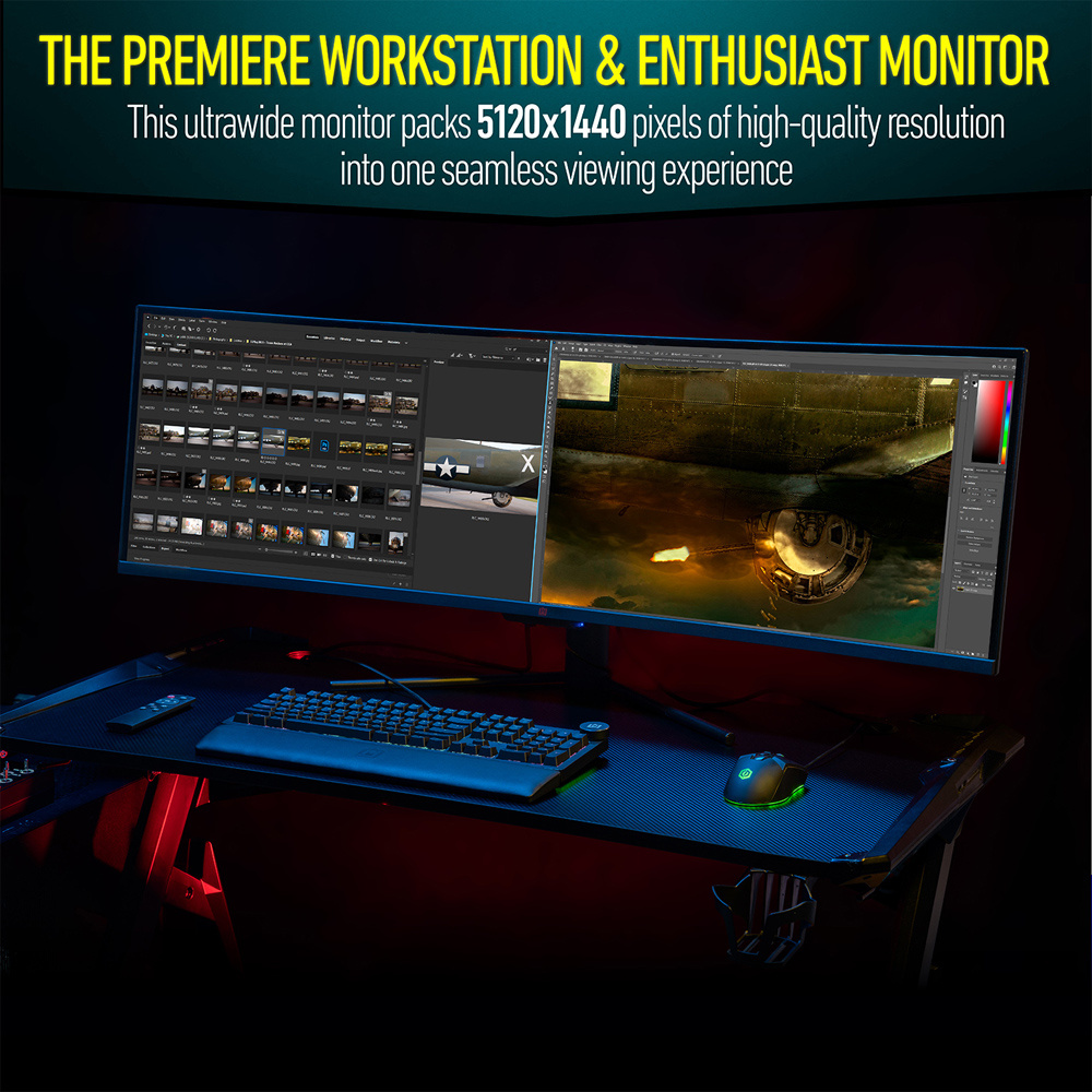 49 curved   dual qhd monitor 5120 1440 32 9 hdr400 120hz va panel usb c 65w pd   pbp pip kvm switch built in speakers ergonomic stand   Product details 2