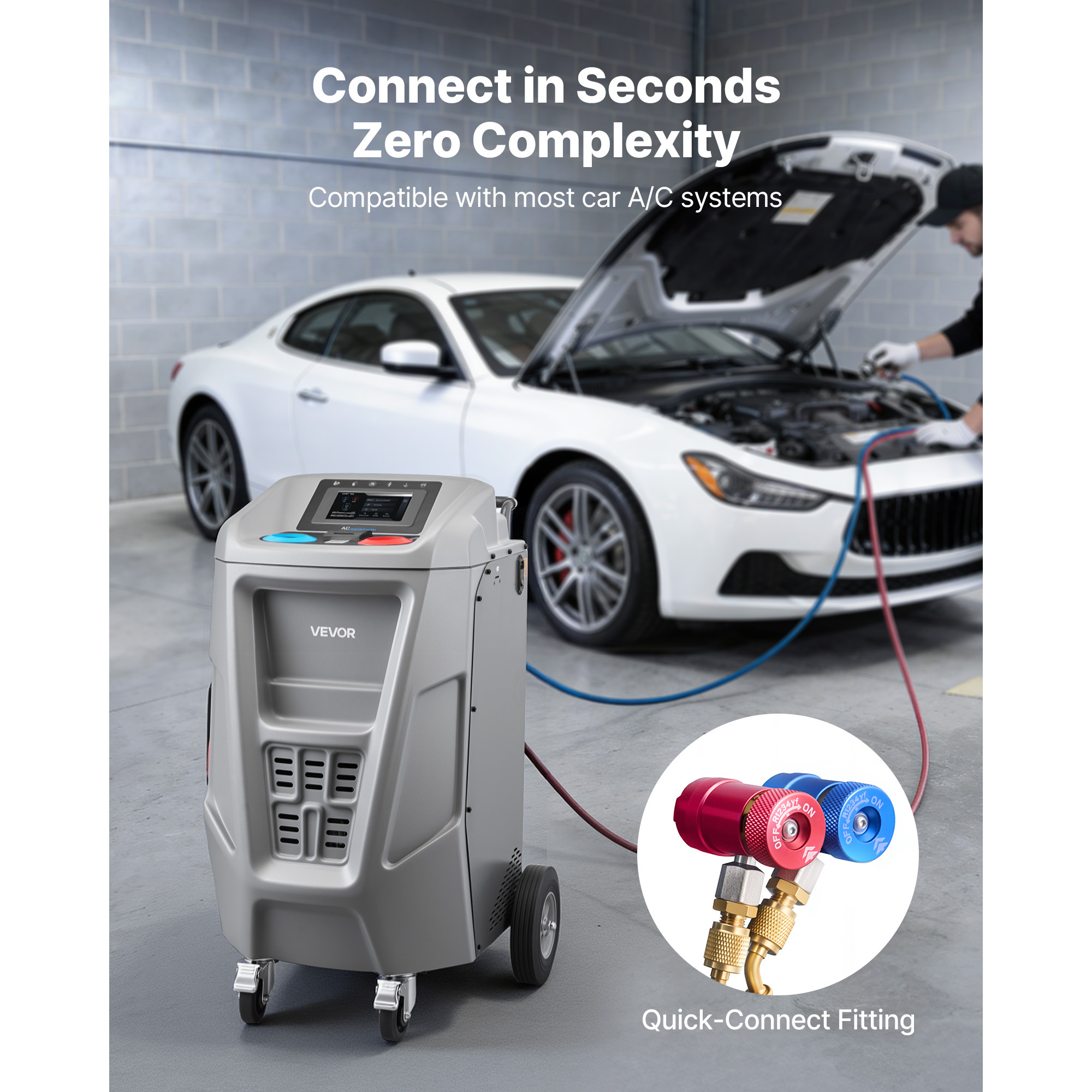 fully automatic refrigerant recovery machine for   98 5   7 inch     vacuum and   machine for standard and high   a   Product details 4