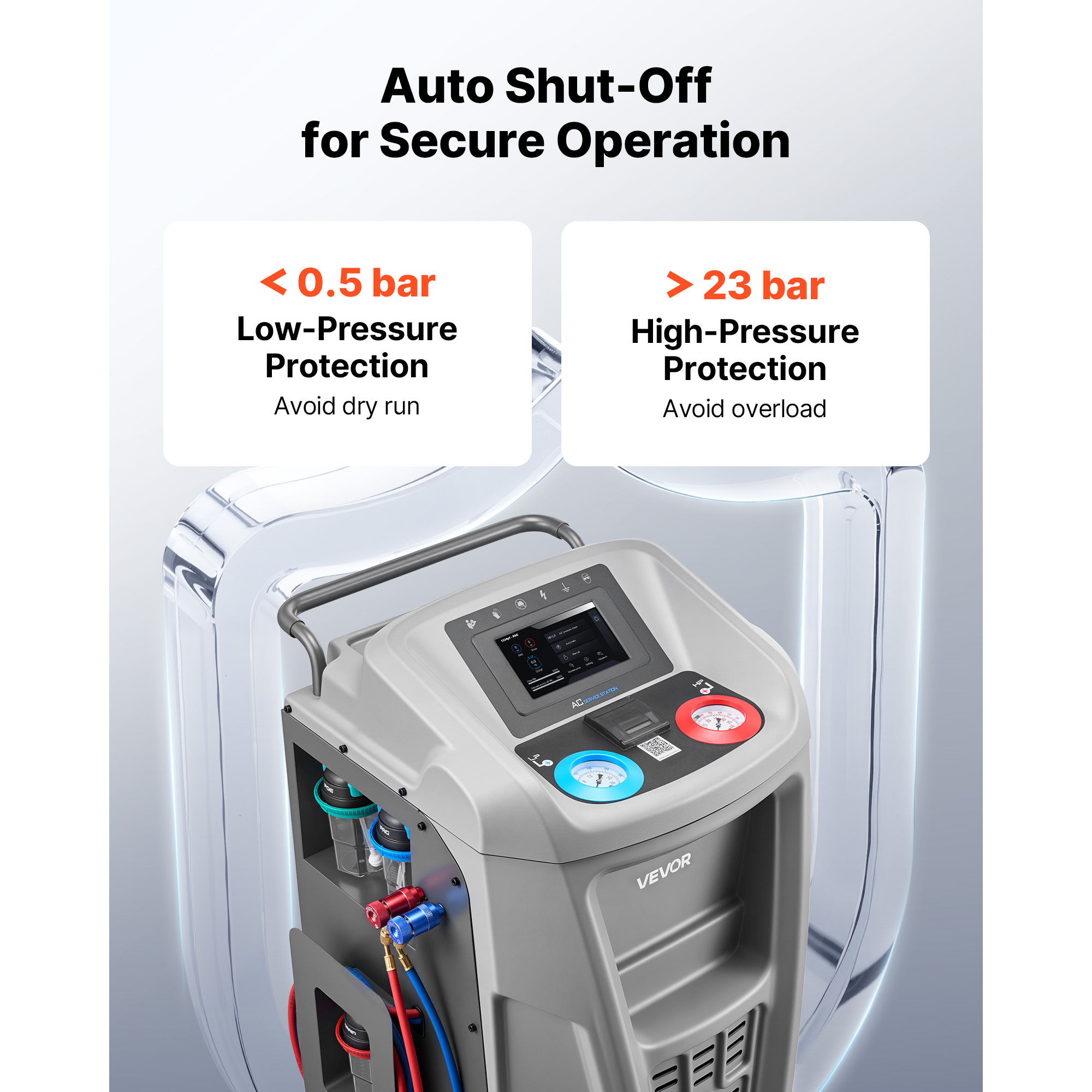 fully automatic refrigerant recovery machine for   98 5   7 inch     vacuum and   machine for standard and high   a   Product details 5