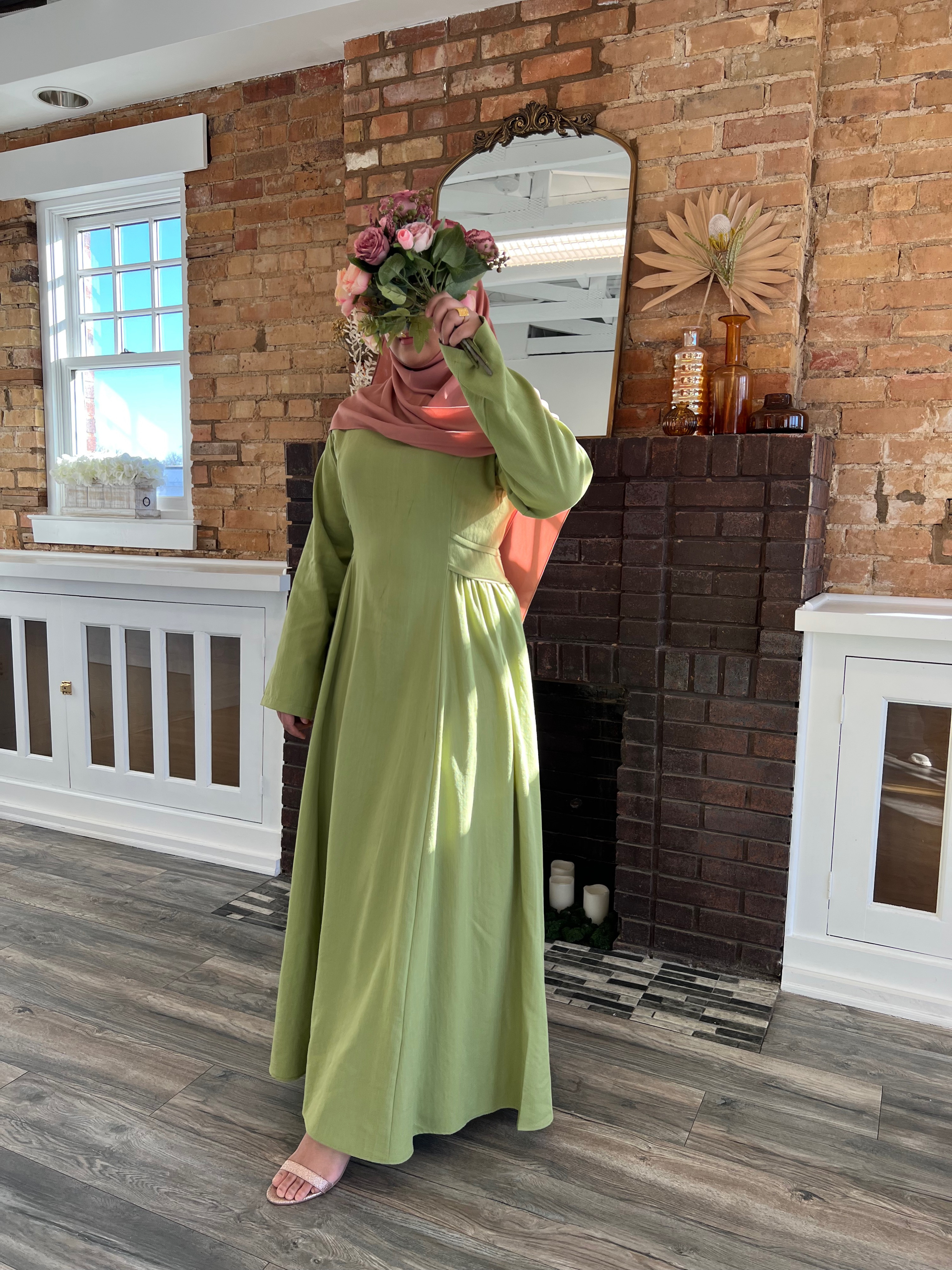 a line designer wedding dresses A-line See Through Tulle Long Sleeve Wedding Dresses Pearl WD336 Custom Size / Custom Color main image 1