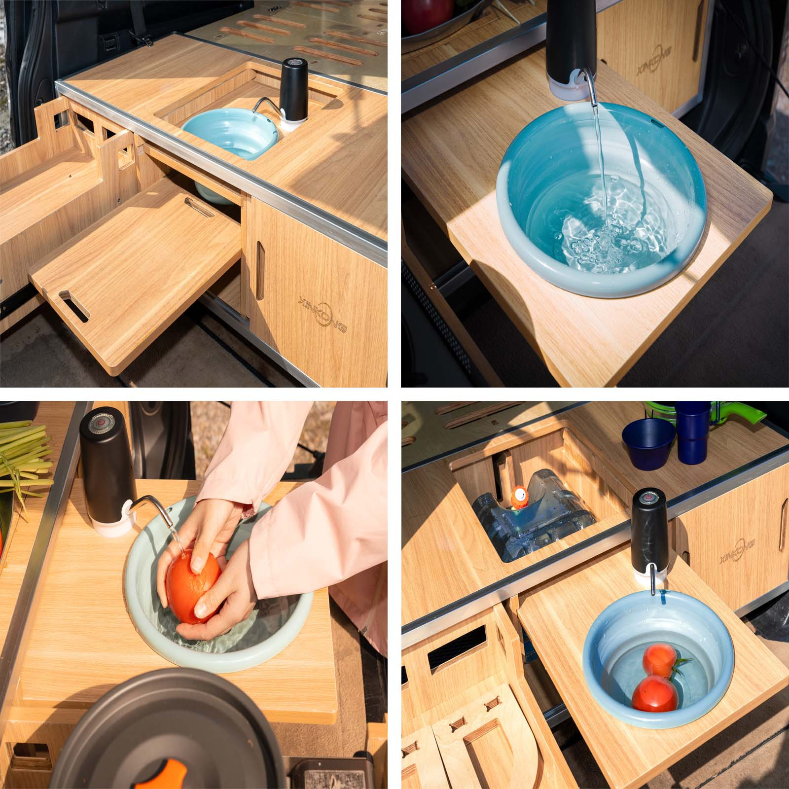 xk wd1090 kitchen wooden box camping single cooking - Temu