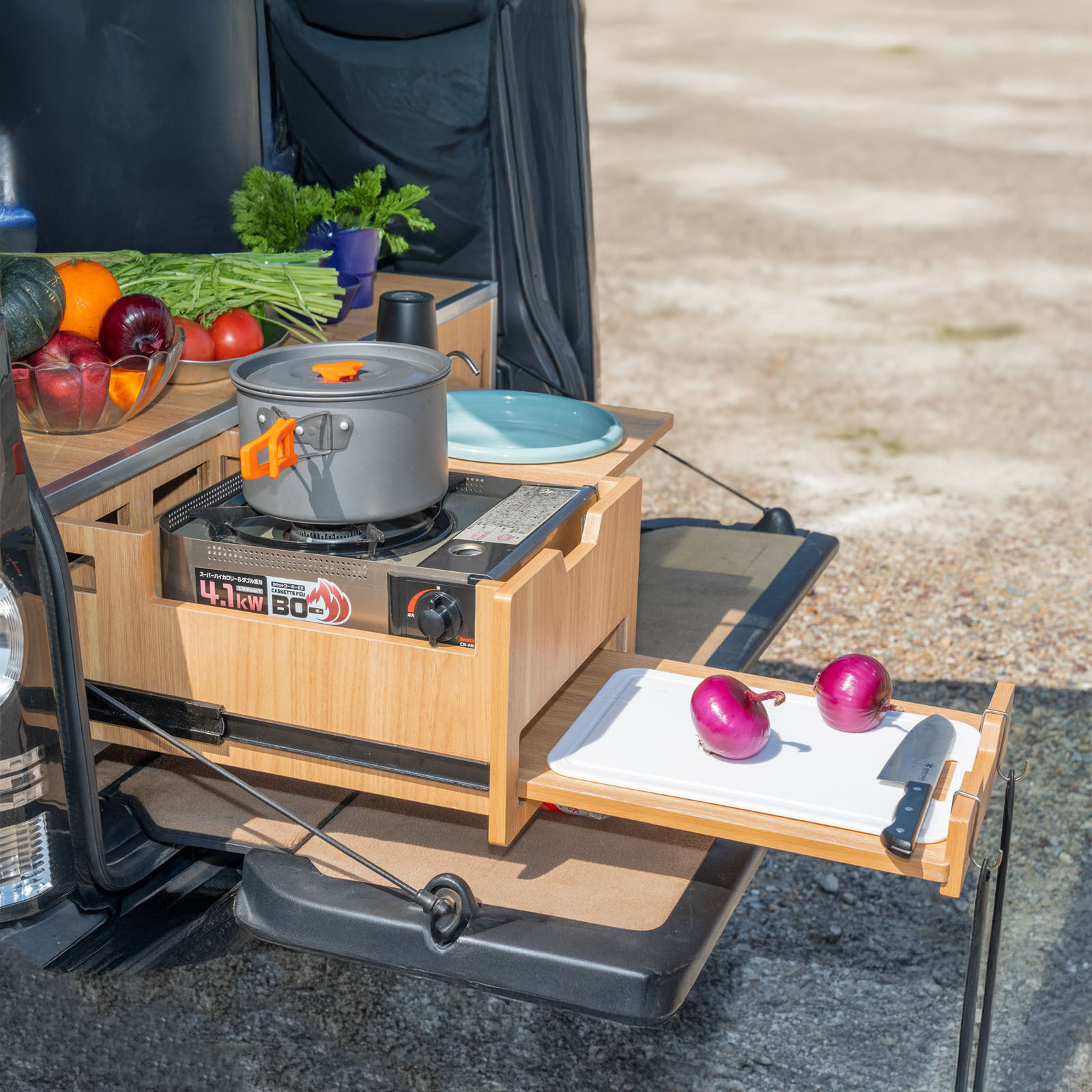 xk wd1090 kitchen wooden box camping single cooking - Temu