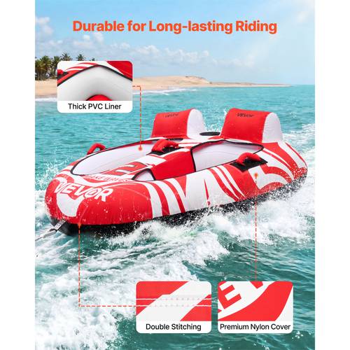towable tubes for boating 2 rider inflatable boat tubes and towables 340 lbs capacity tubes for boat to pull with 2 cockpits full nylon cover padded grab handles