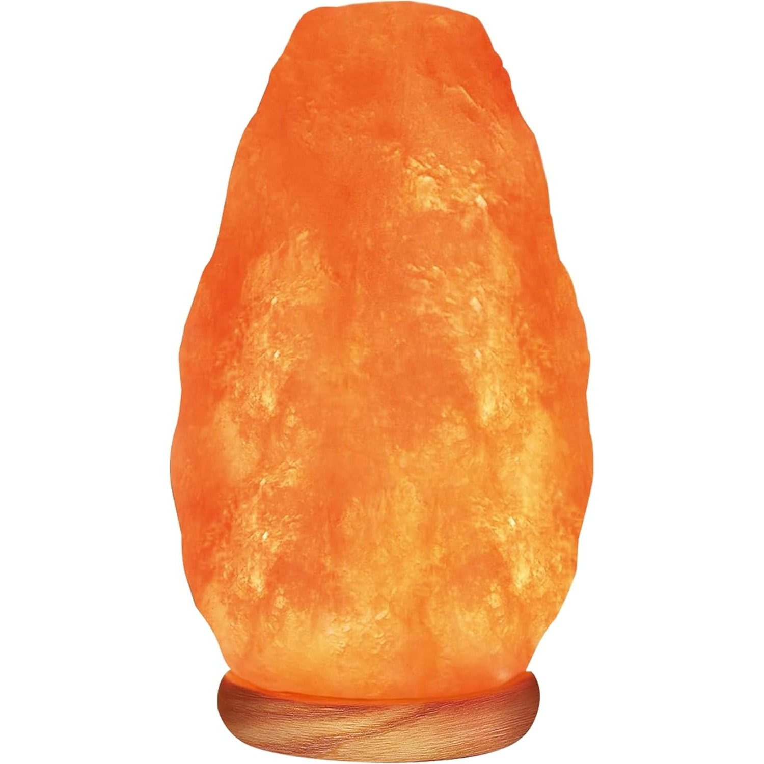 TEMU Salt Lamp With Touch Dimmer Switch, 5-7 Lbs, Natural Pink Crystal, Wooden Base, Room Decor, Home Decor, Relaxation, Ambiance, Gift, Wellness