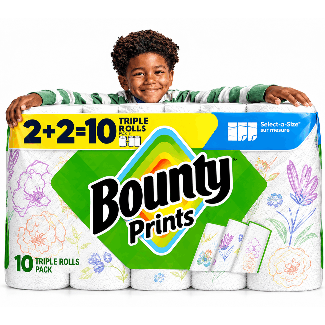 TEMU -a-size Print – 2+2 = 10 Triple Rolls Total, 123 Sheets Per Roll