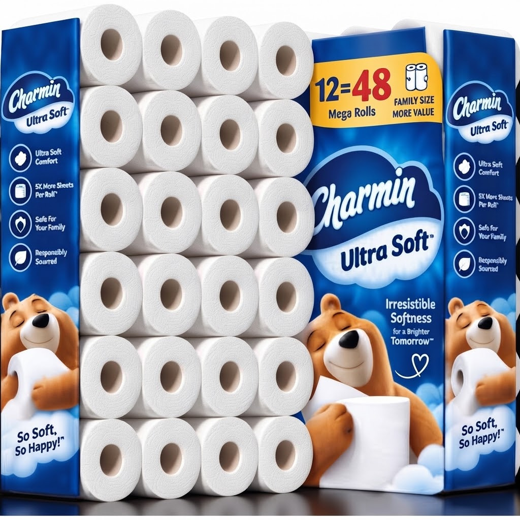 TEMU Bathroom Paper (value Pk ) Of 12 Mg Rolls | 2-ply Toilet Paper Ultra Soft | 10 Plus 2 Mg Rolls, Clog Safe, | 211 Sheets Per Roll | Tot 12 Mega=