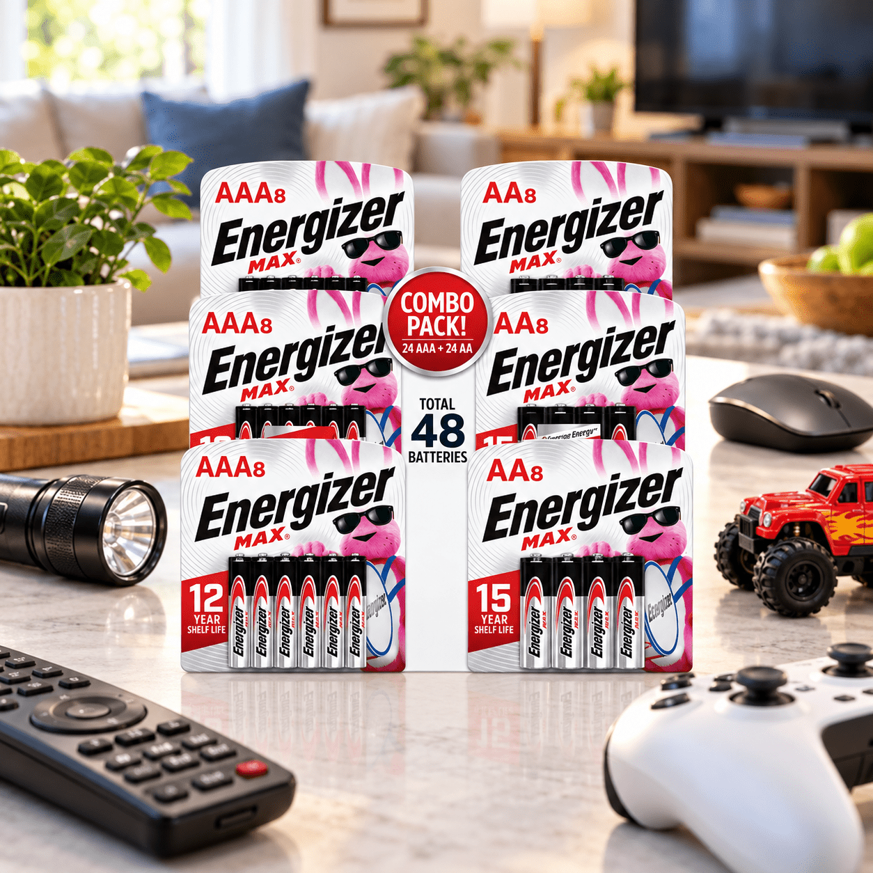   max aa aaa   batteries   pack long lasting non rechargeable batteries for remotes flashlights and household devices