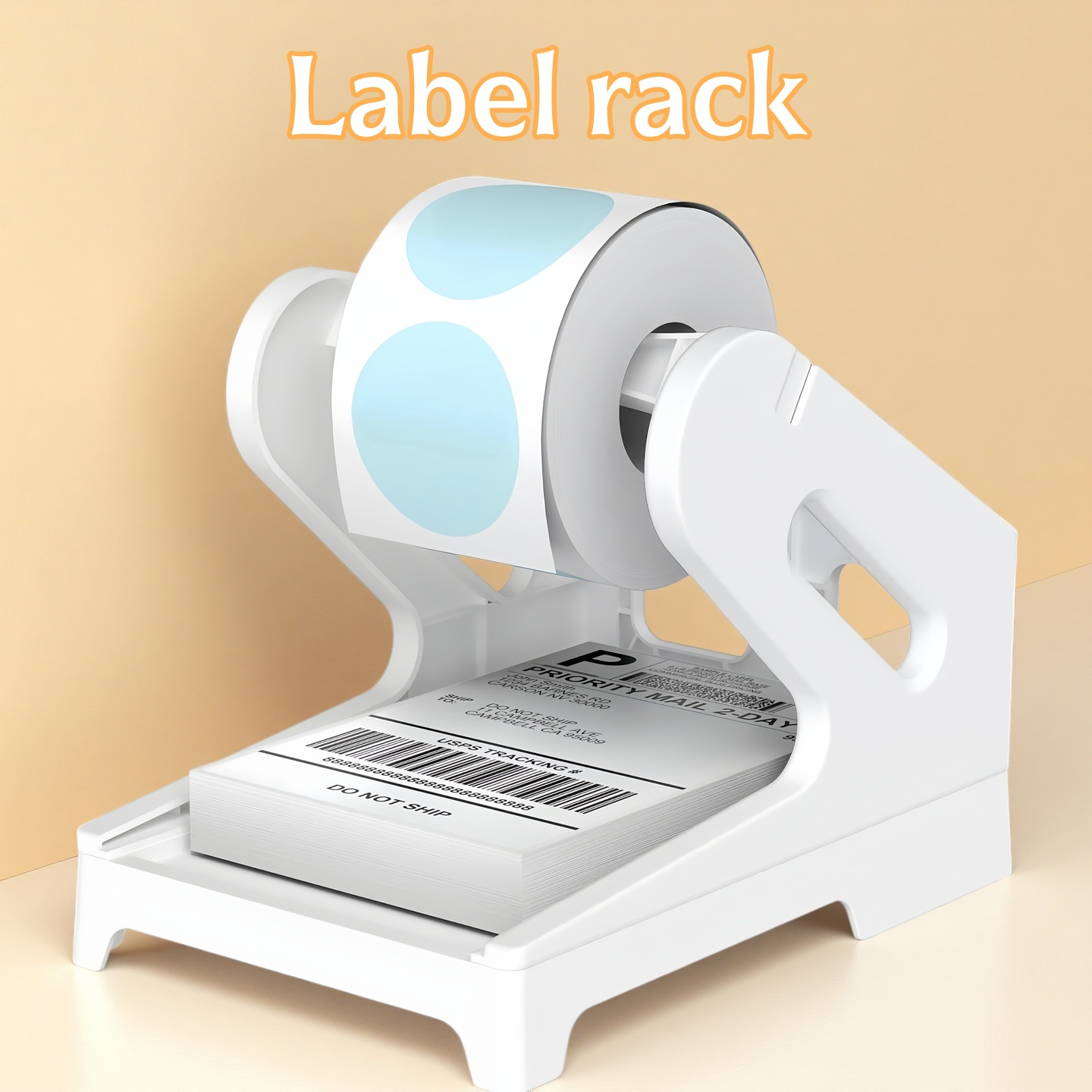 TEMU Label Holder, Thermal Shipping Label Holder For Rolls And Fan-fold Labels, Desktop Label Printer Accessory For Office, Home