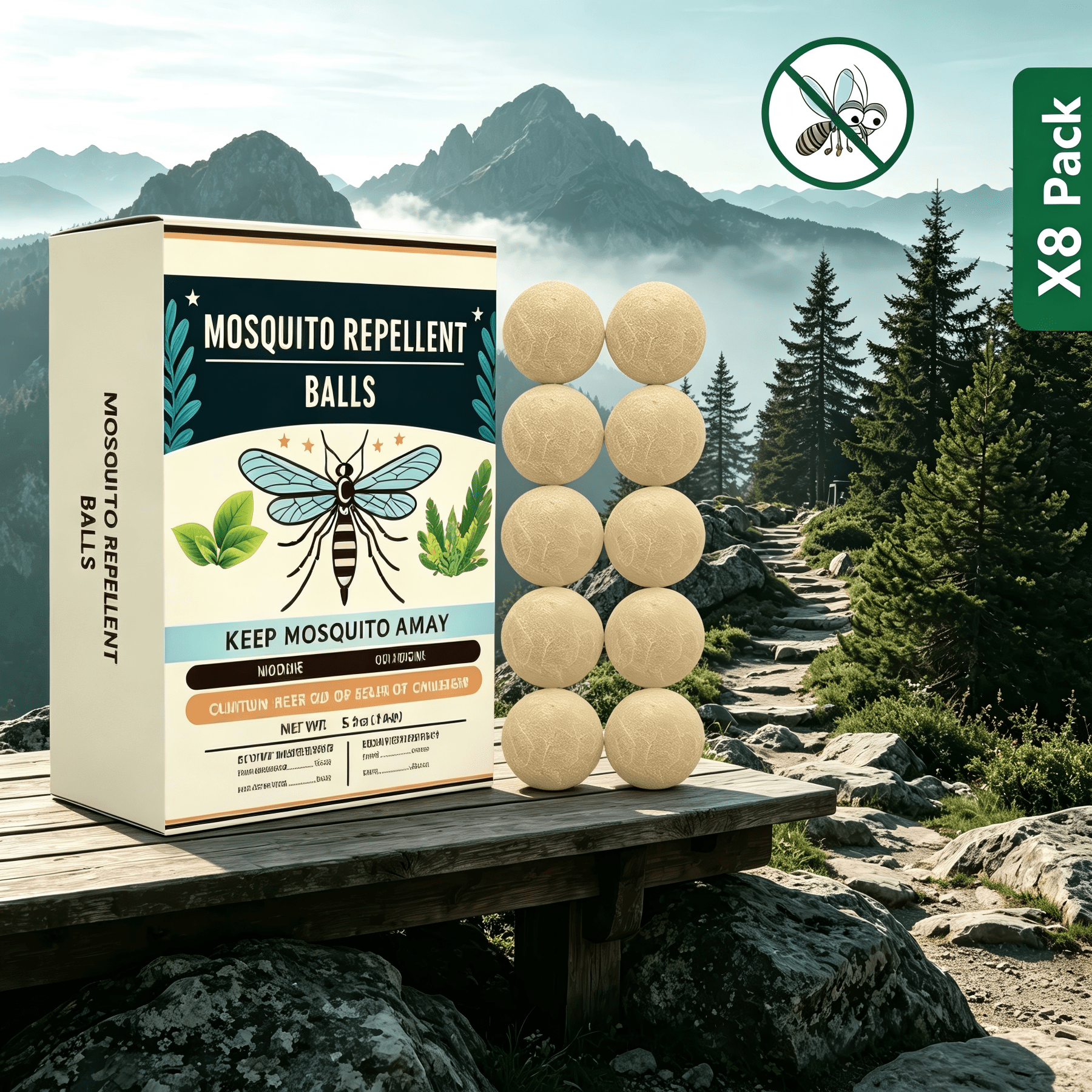 TEMU Repellent For Patio, Repellent Balls, Mosquitoes Deterrent For Yard, Outdoor Control, Repellant For Room/travel/camping/garage, Keep Away-8balls