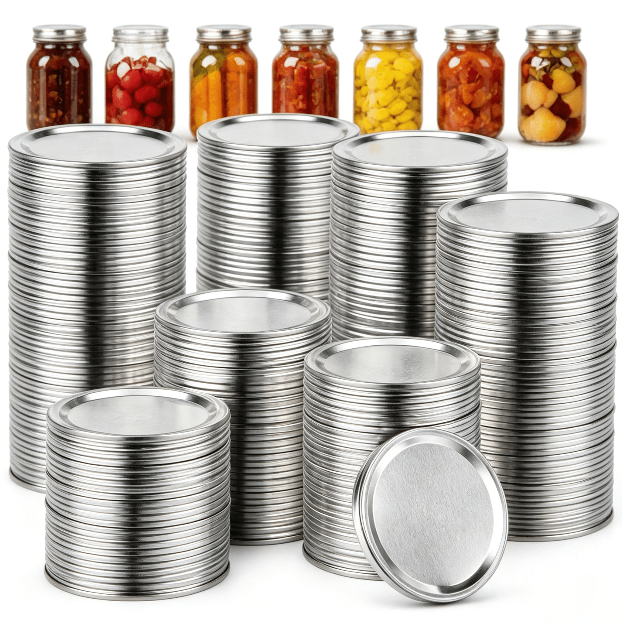 TEMU 48-pack Wide Mouth Canning Lids, 86mm Replacement Mason Jar Lids For Canning, Food Storage, And Fruit, Lids Only