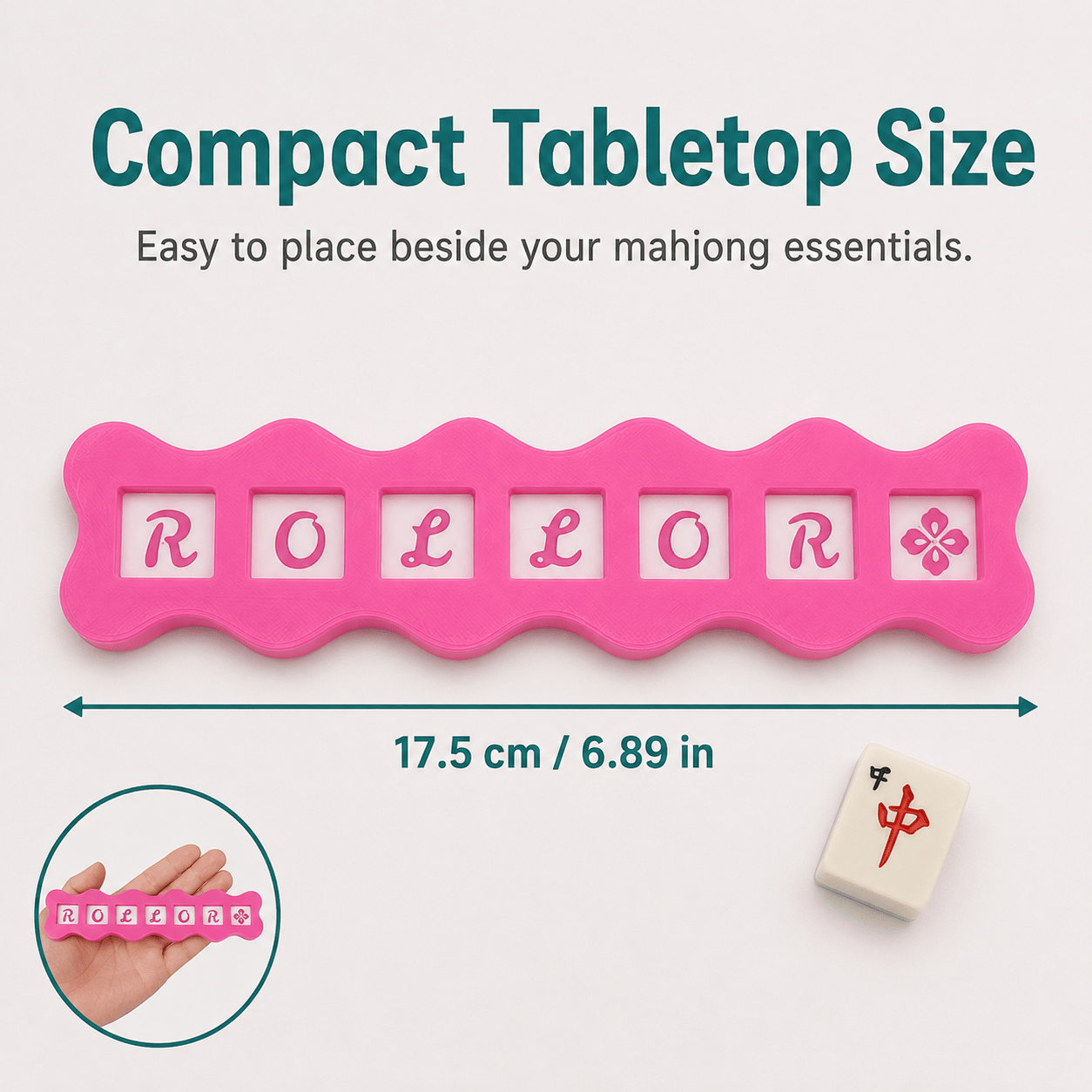TEMU Mahjong , 17.5cm 3d Printed Aid With Dice Marker Slot, Beginner-friendly Guide, Compact Tabletop Accessory For American Mahjong Night