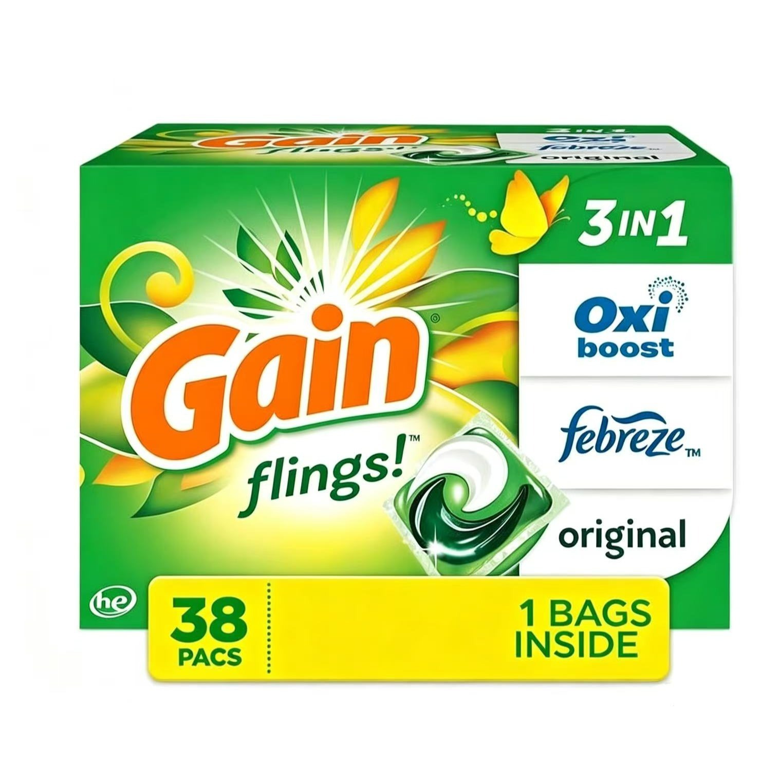 TEMU Gain Deep Detergent , 1 Bag, Scents, Great For Daily, Laundry Pods, Must Have Day Household Item