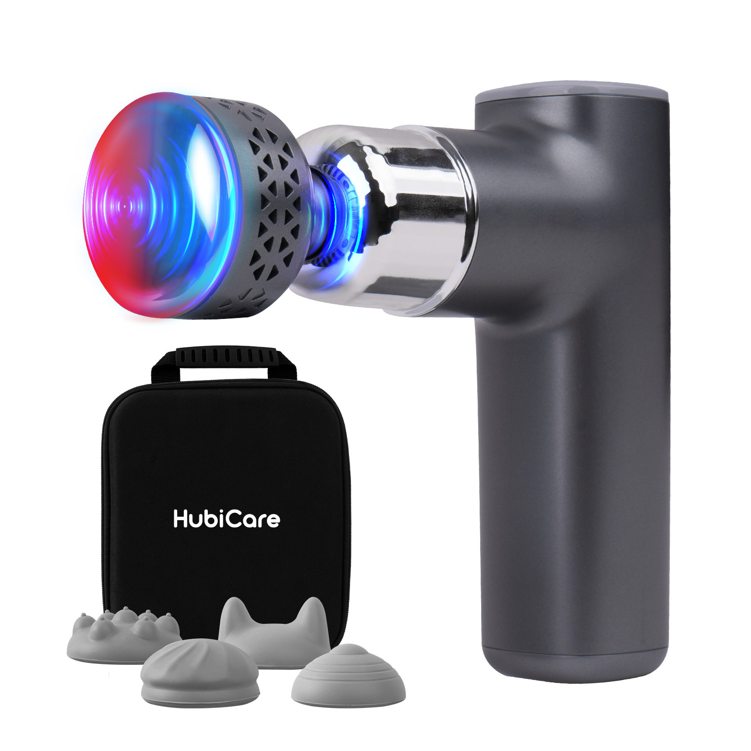 Temu handheld massage gun with cool warm touch head