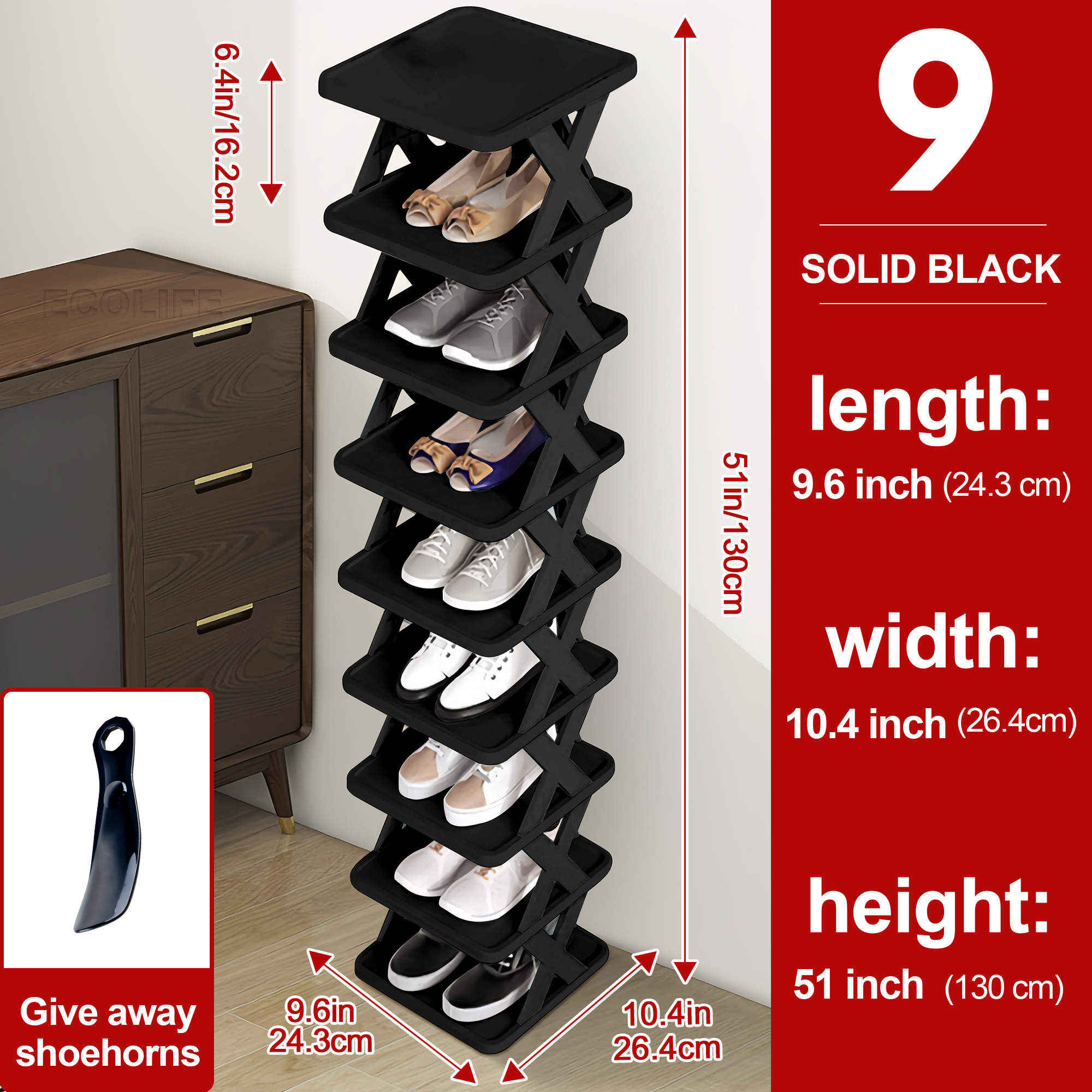 vertical shoe racks sold on Temu United States