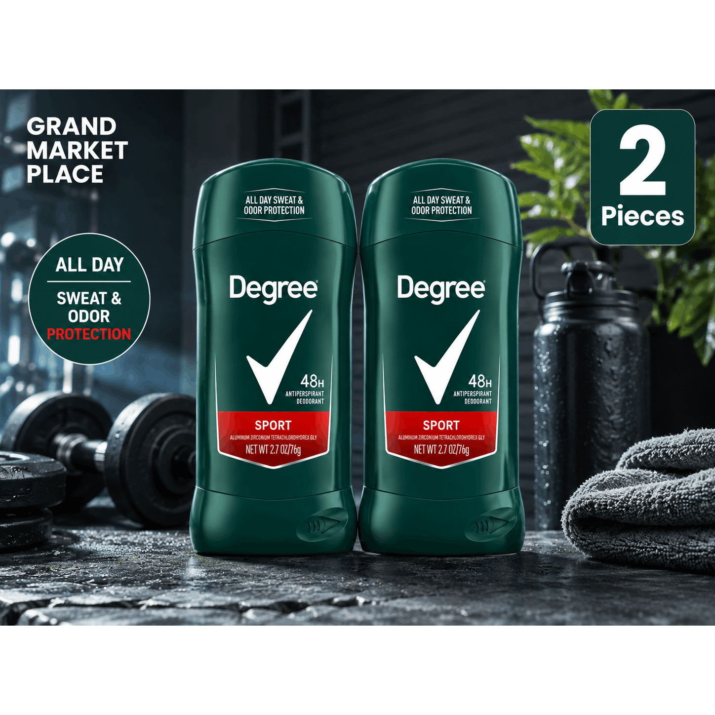   sport antiperspirant deodorant 2 7 oz 76g x2   scent 48h   pack value bundle