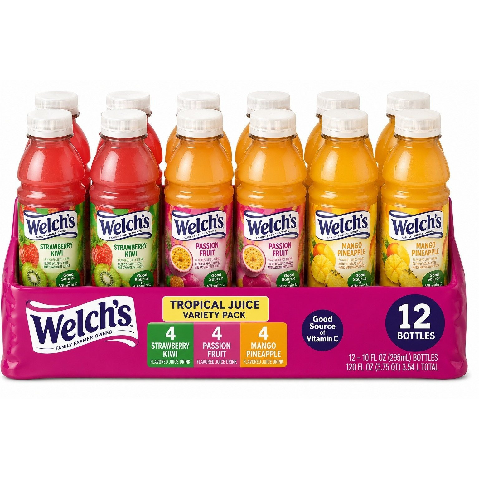 TEMU Welch's Tropical Drink Juice Variety Pack, Assorted Tropical Flavored Juice Drinks, Strawberry Kiwi, Passion Fruit & Mango Pineapple Flavors,