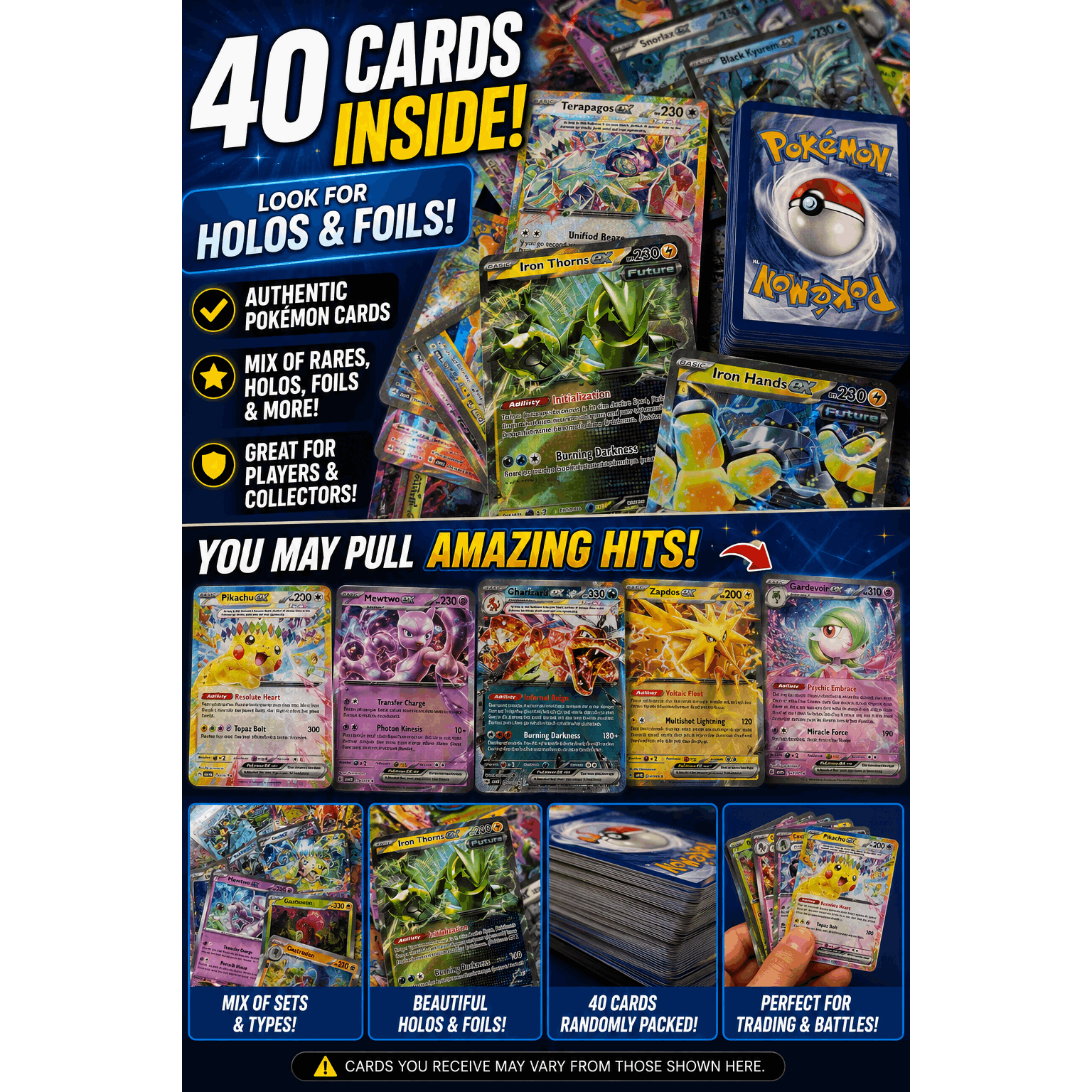TEMU Pack – 40 Random Card Includes & Bonus Ultra Rare