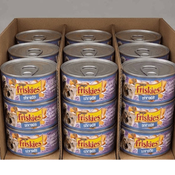   wet cat food   turkey and cheese dinner in gravy high protein 5 5 oz each cans