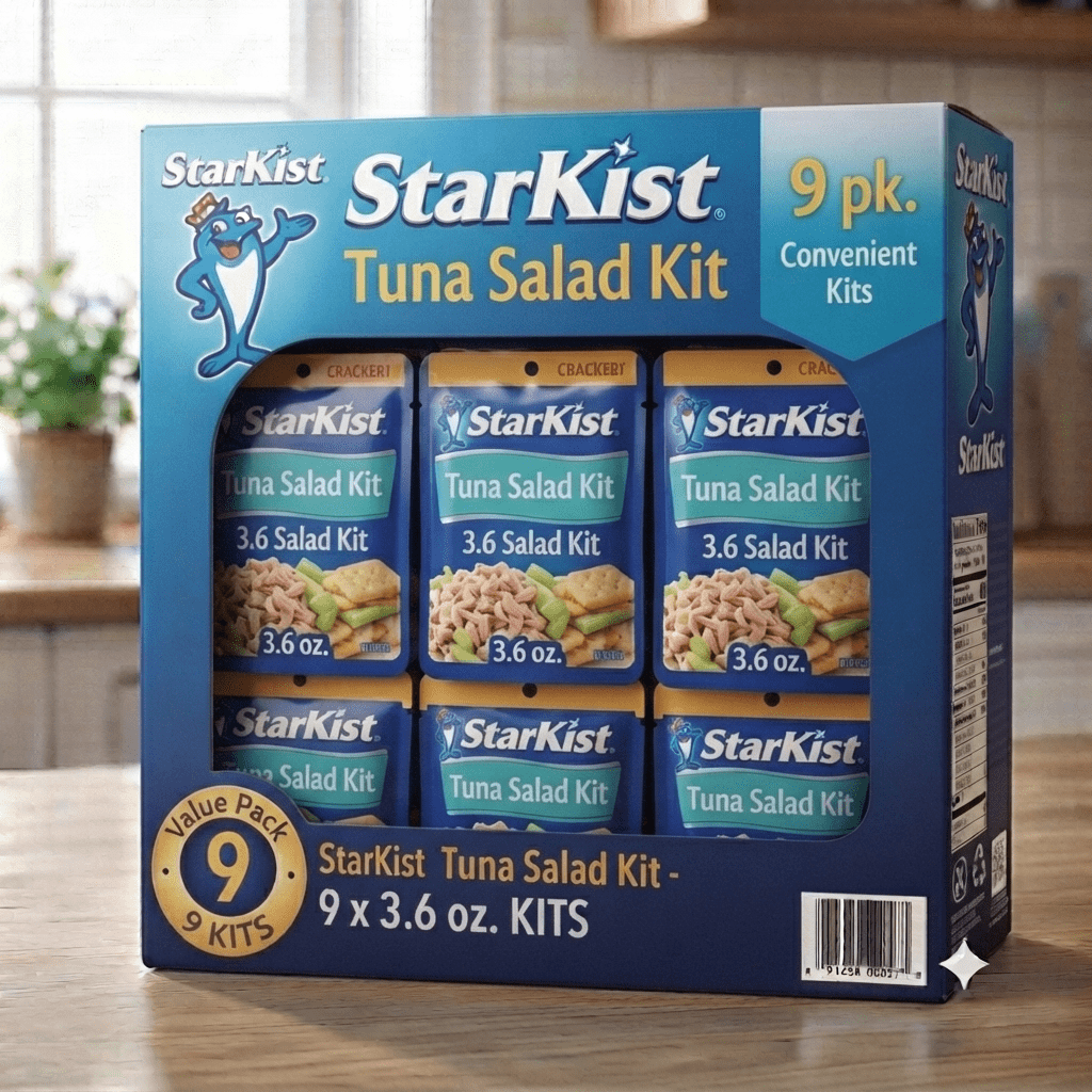 TEMU Tuna Salad Kit, 3.6 Oz, 9 Pack – Ready-to-eat Tuna Lunch Kits With Crackers For Quick Meals & Snacks