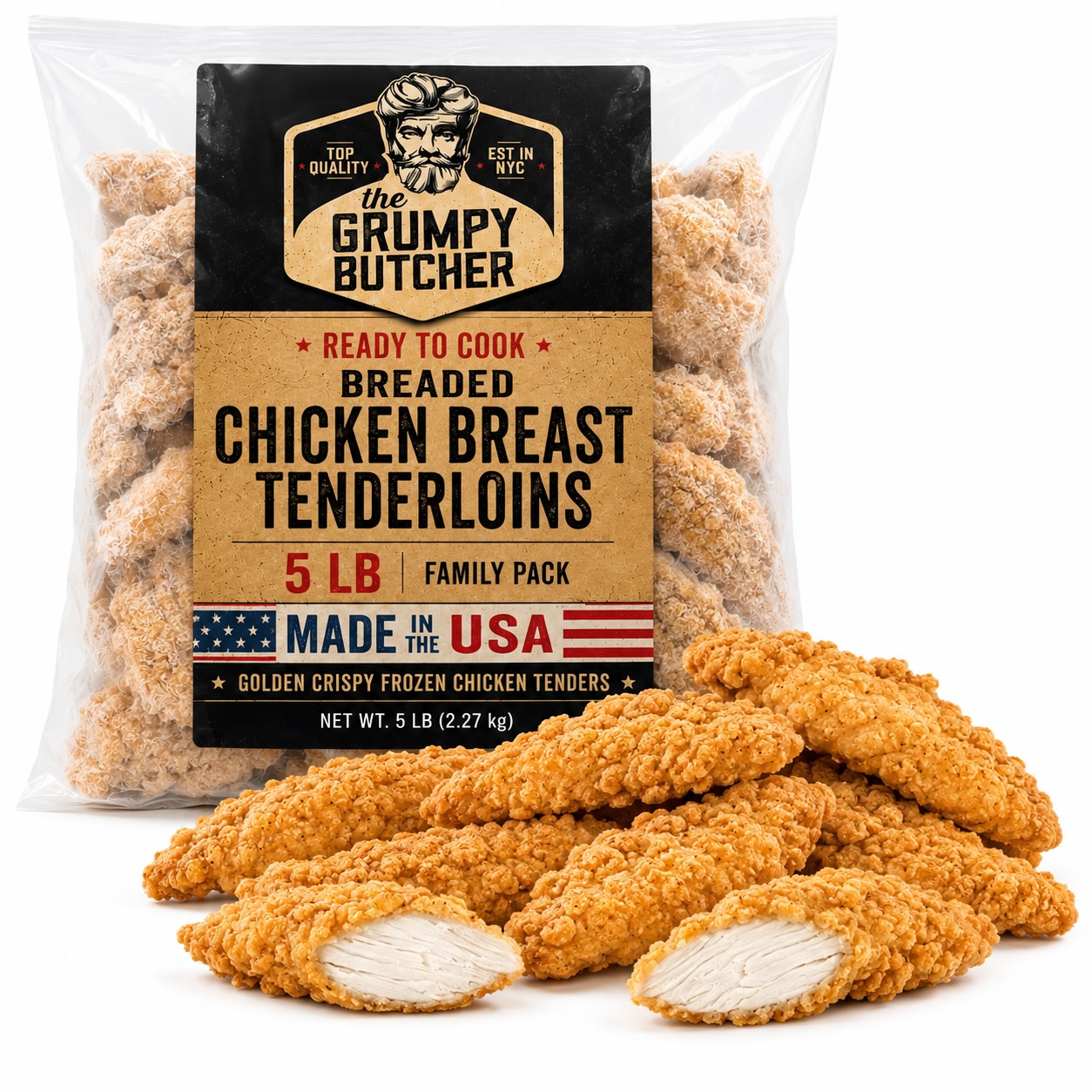 grumpy butcher breaded   tenderloins   large       ships  